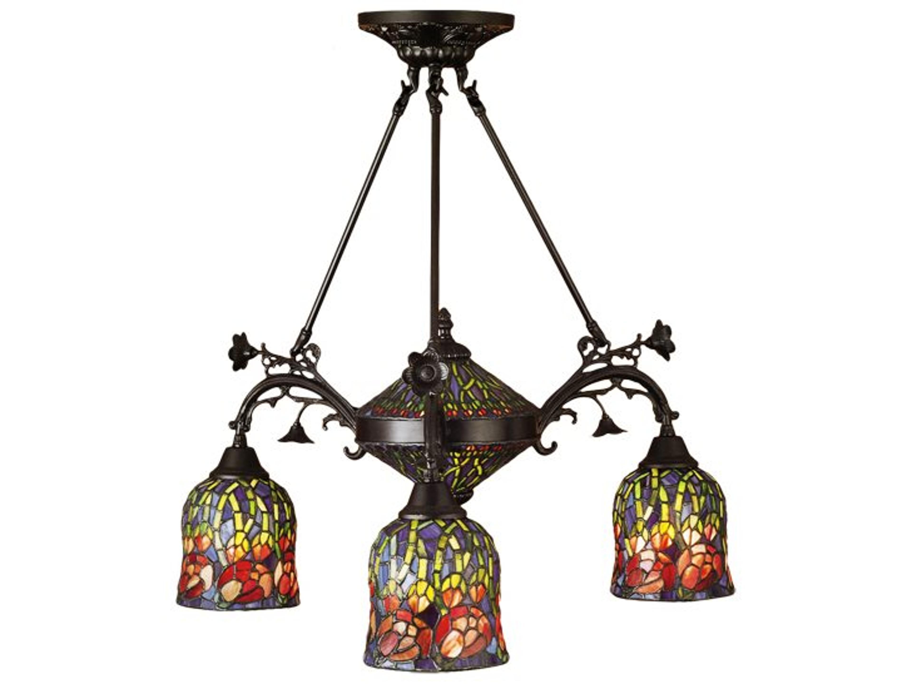 Meyda Rosebud Red/ Green 8" Shade