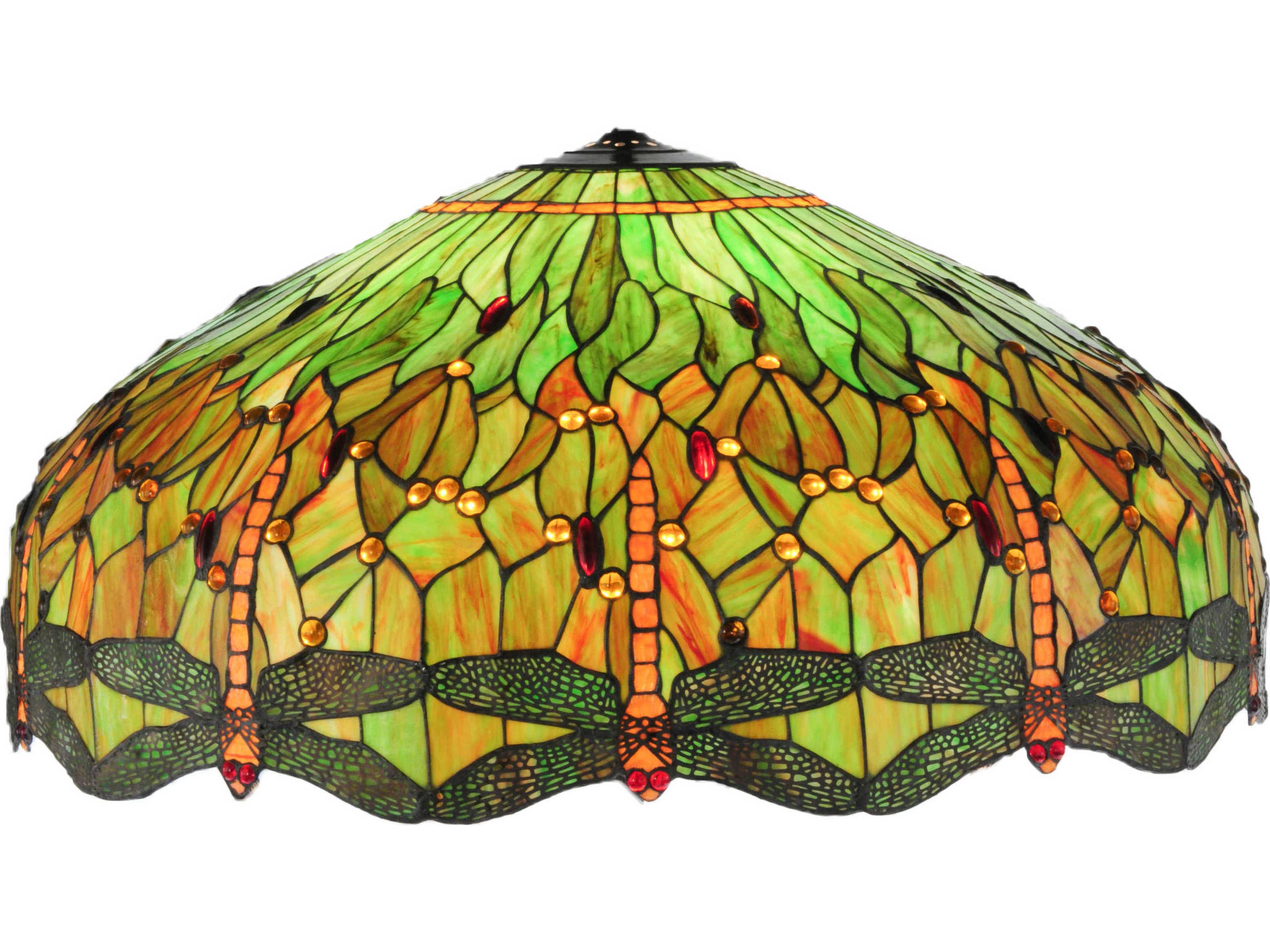 Tiffany Hanginghead Dragonfly Orange Red 38" Shade