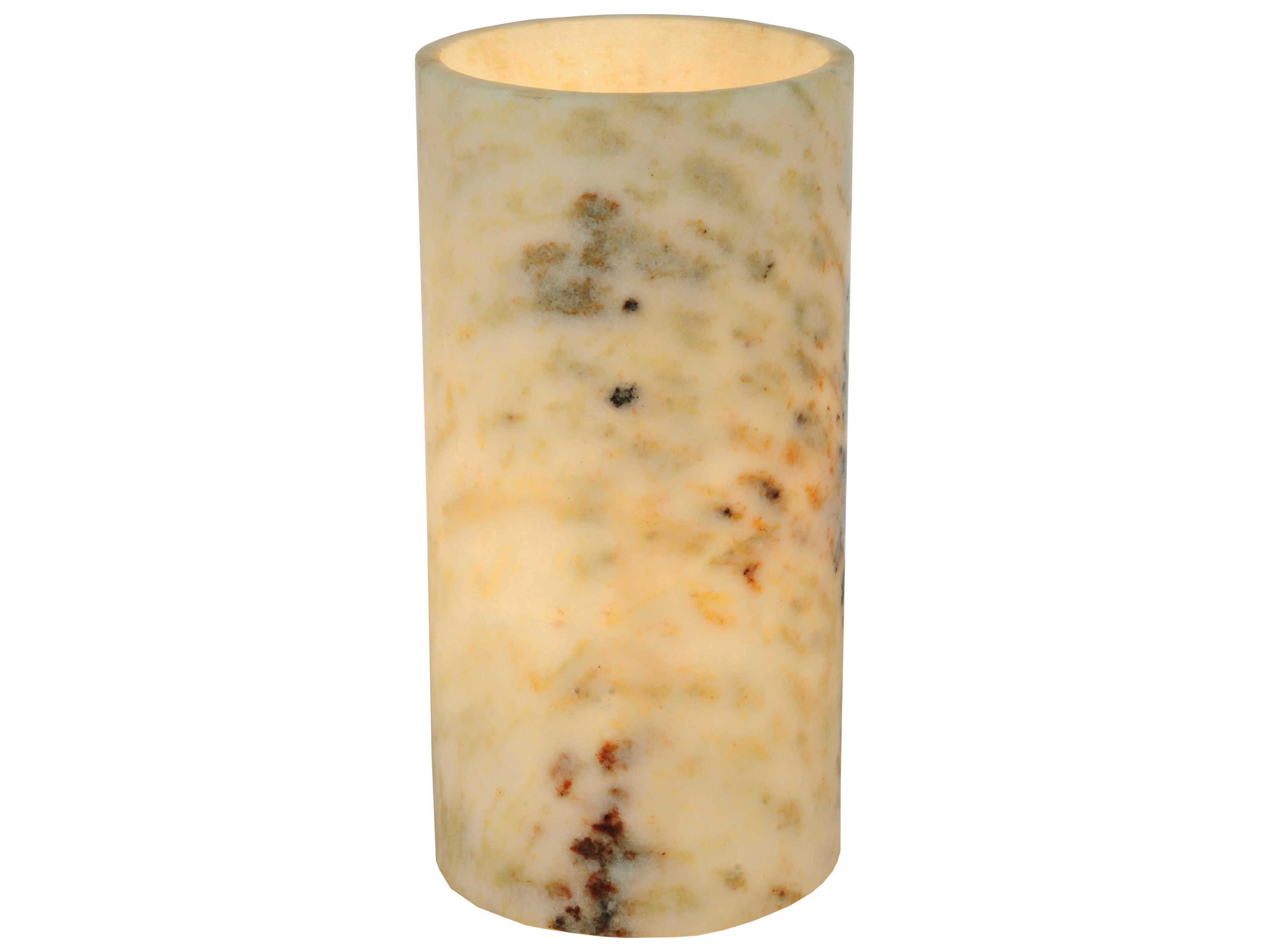 Cylinder Light Green Jadestone Flat Top Candle Cover
