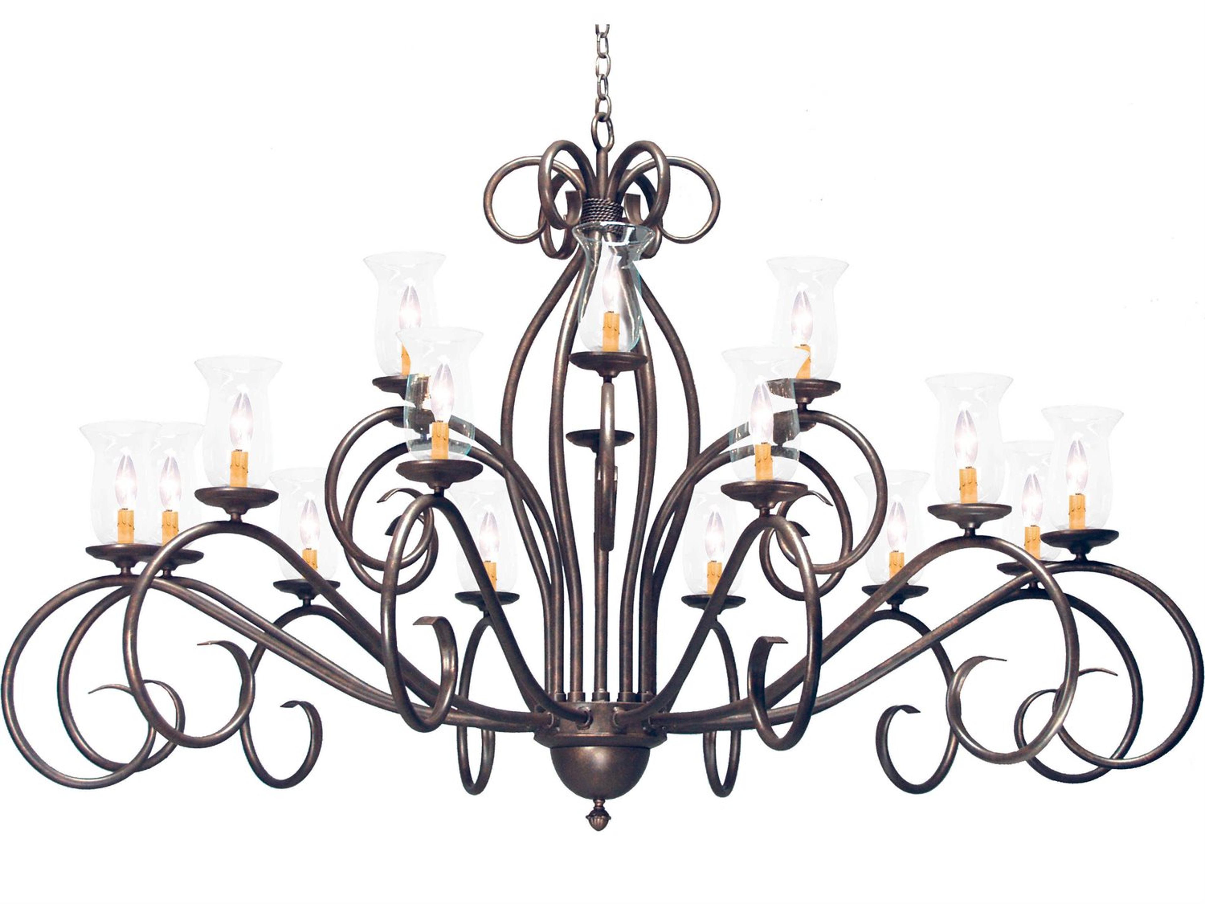 Sienna 18-Light8-Light Gilded Tobacco Brown Bell Candelabra Chandelier