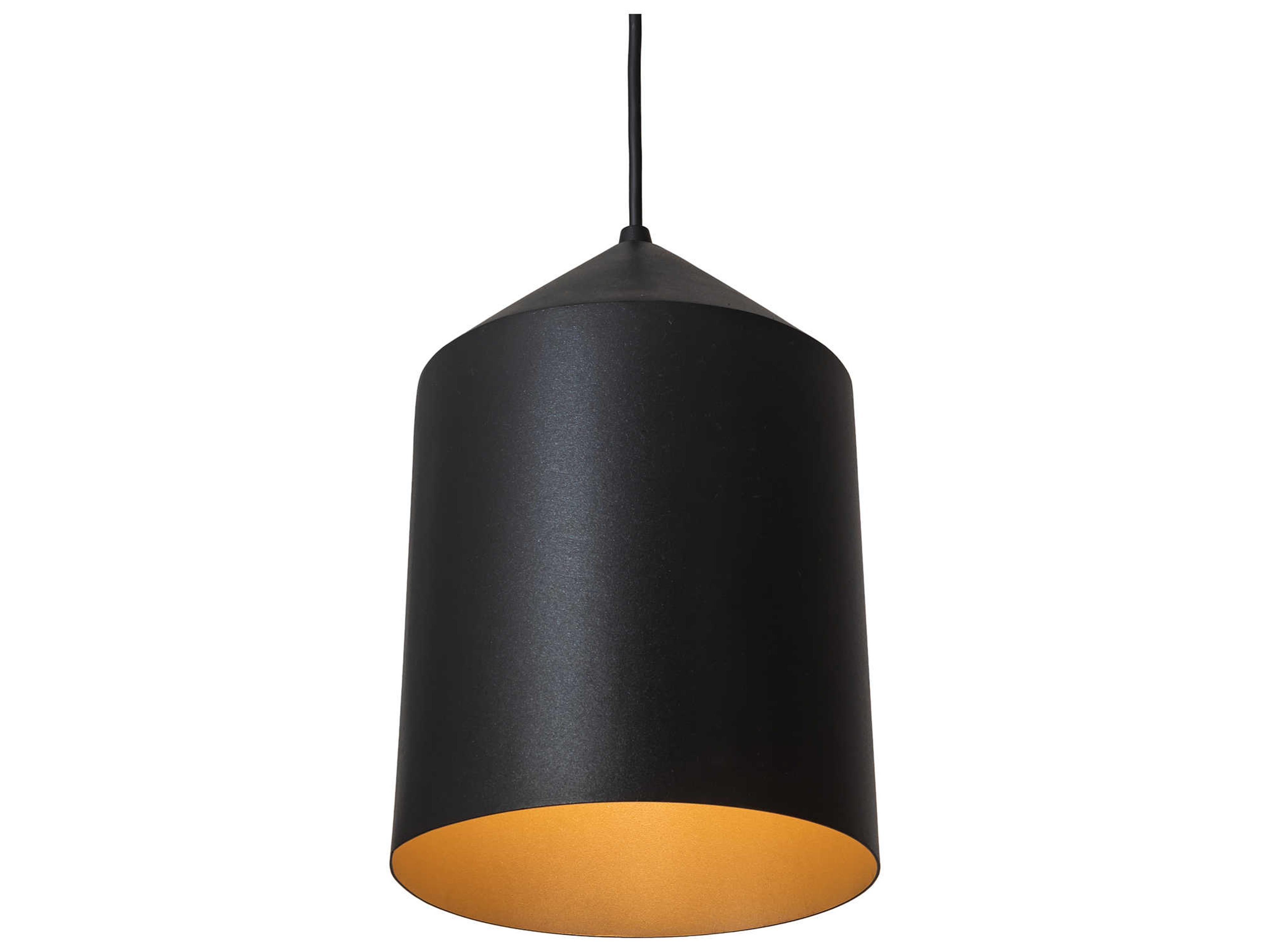 Silo 1-Light Black Drum Mini Pendant