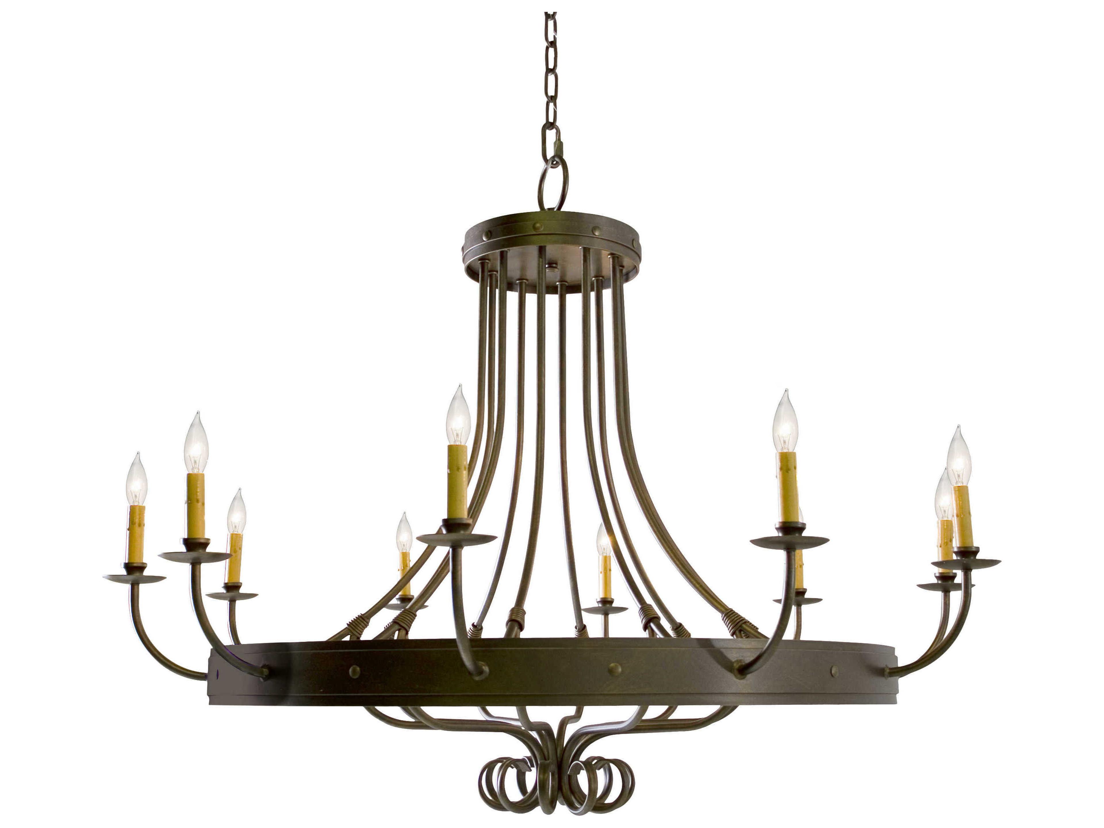 Silvana 10-Light French Bronze Candelabra Chandelier