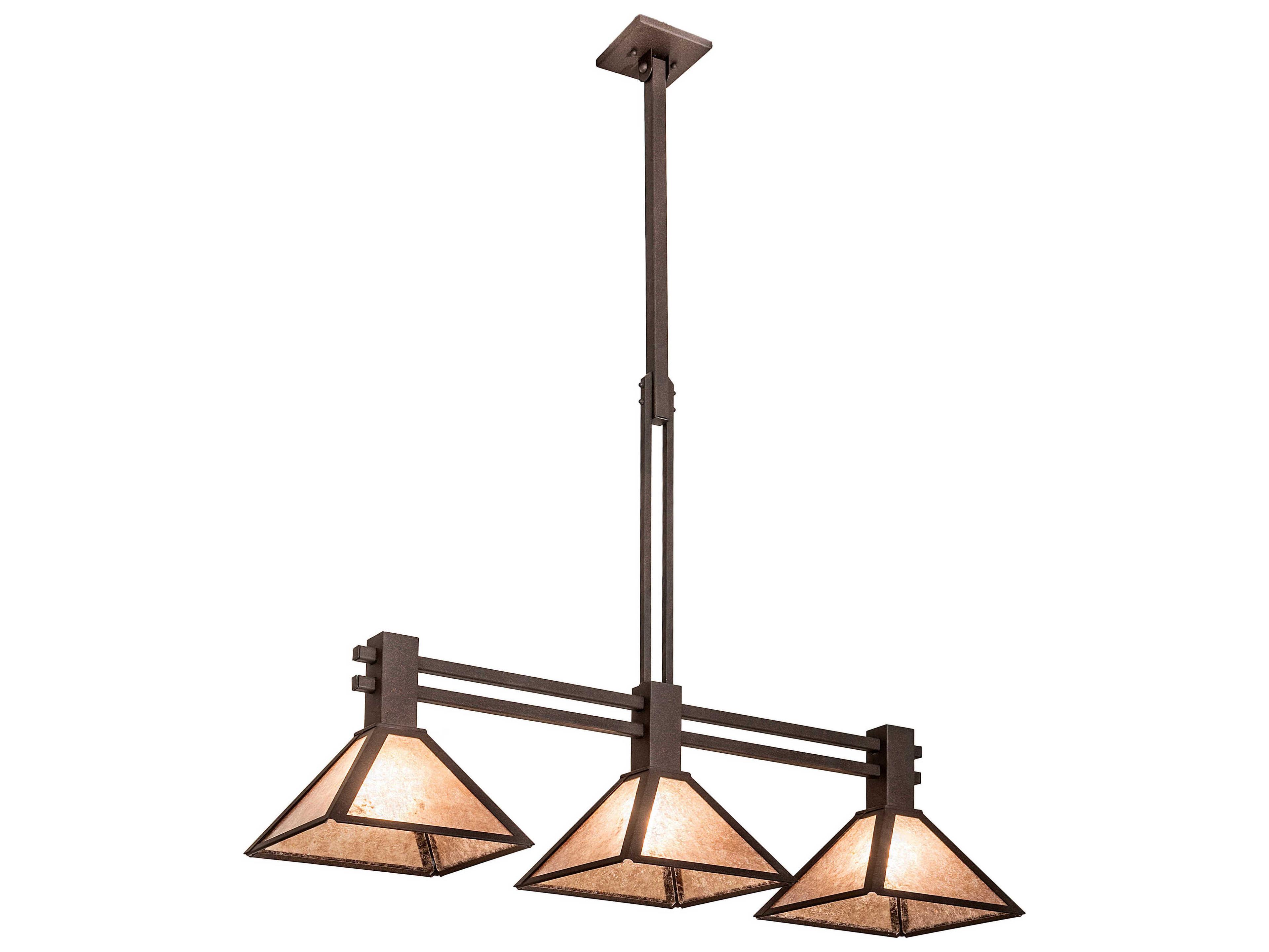 Soffe 3-Light Dark Roast Brown Island Pendant