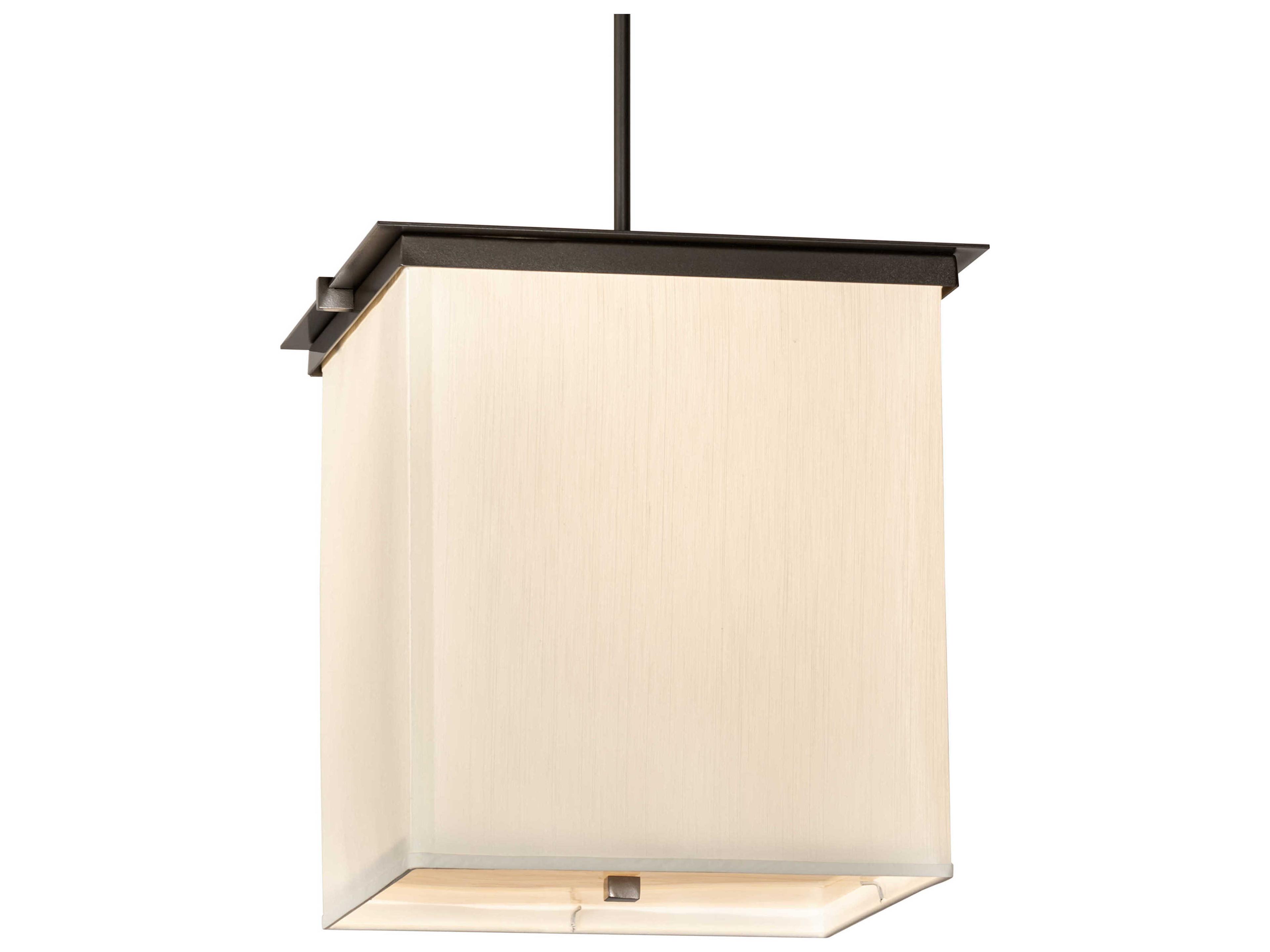 Spalding 2-Light Bronze Off White Pendant