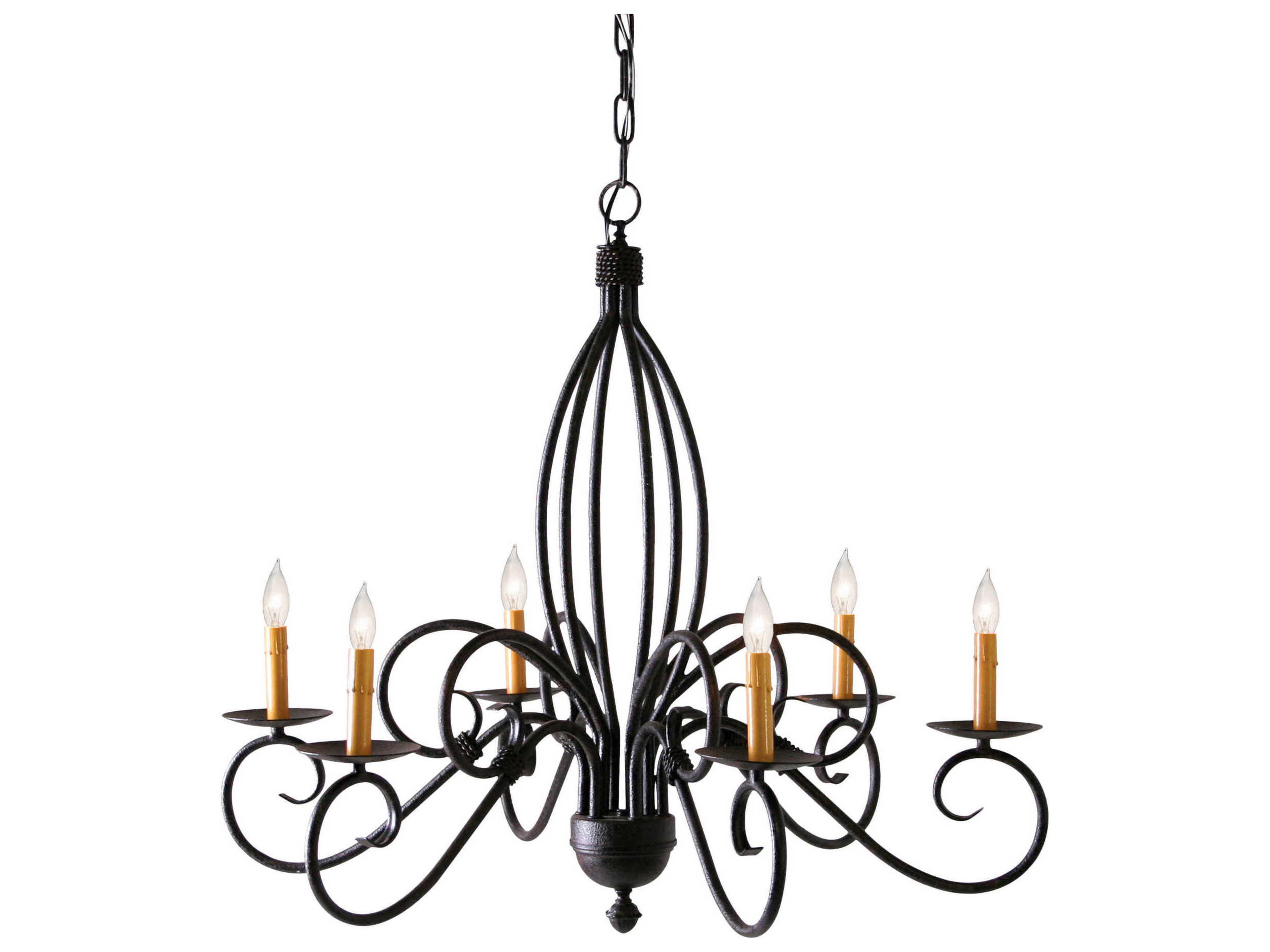 Squire 6-Light Warm Chestnut Hue Brown Candelabra Chandelier