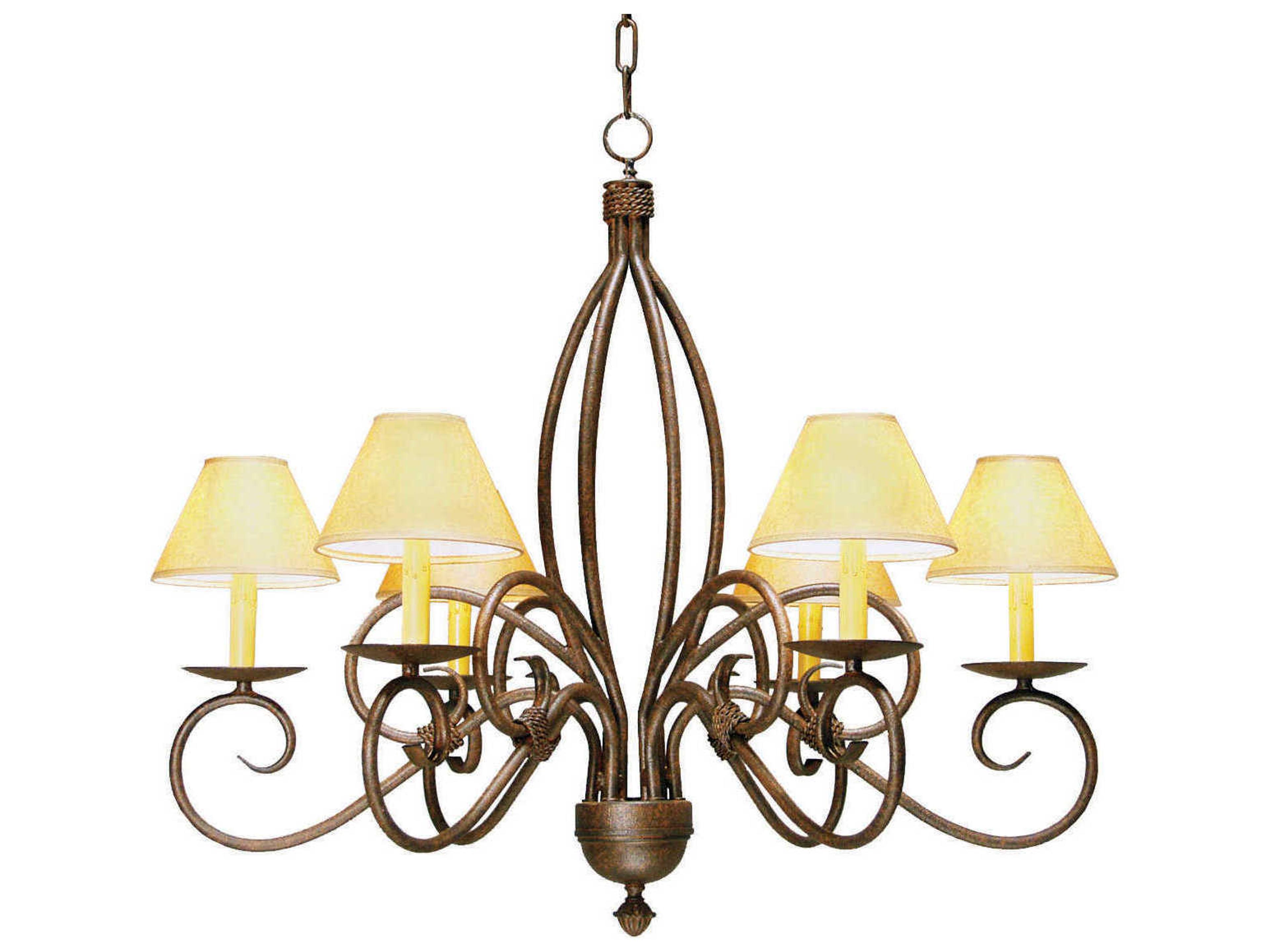 Squire 6-Light Cajun Spice Brown Empire Chandelier