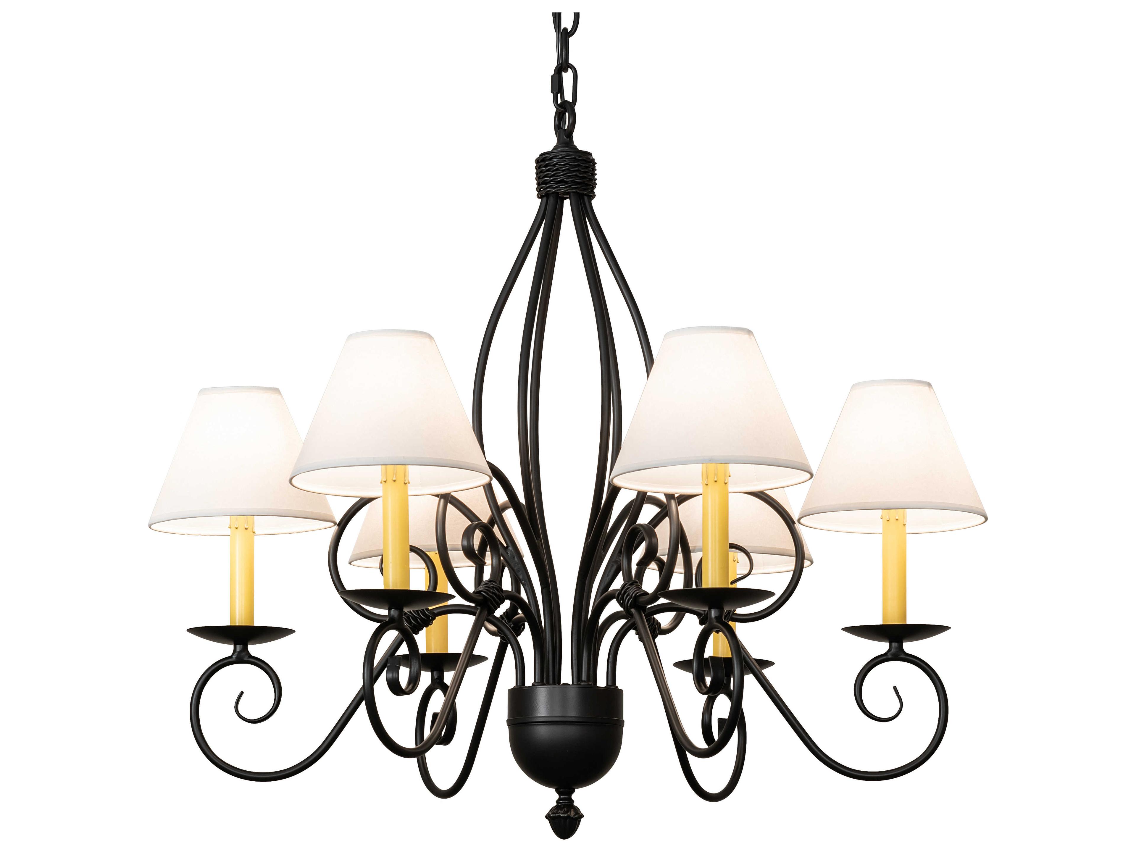 Squire 6-Light Blackwash Empire Chandelier