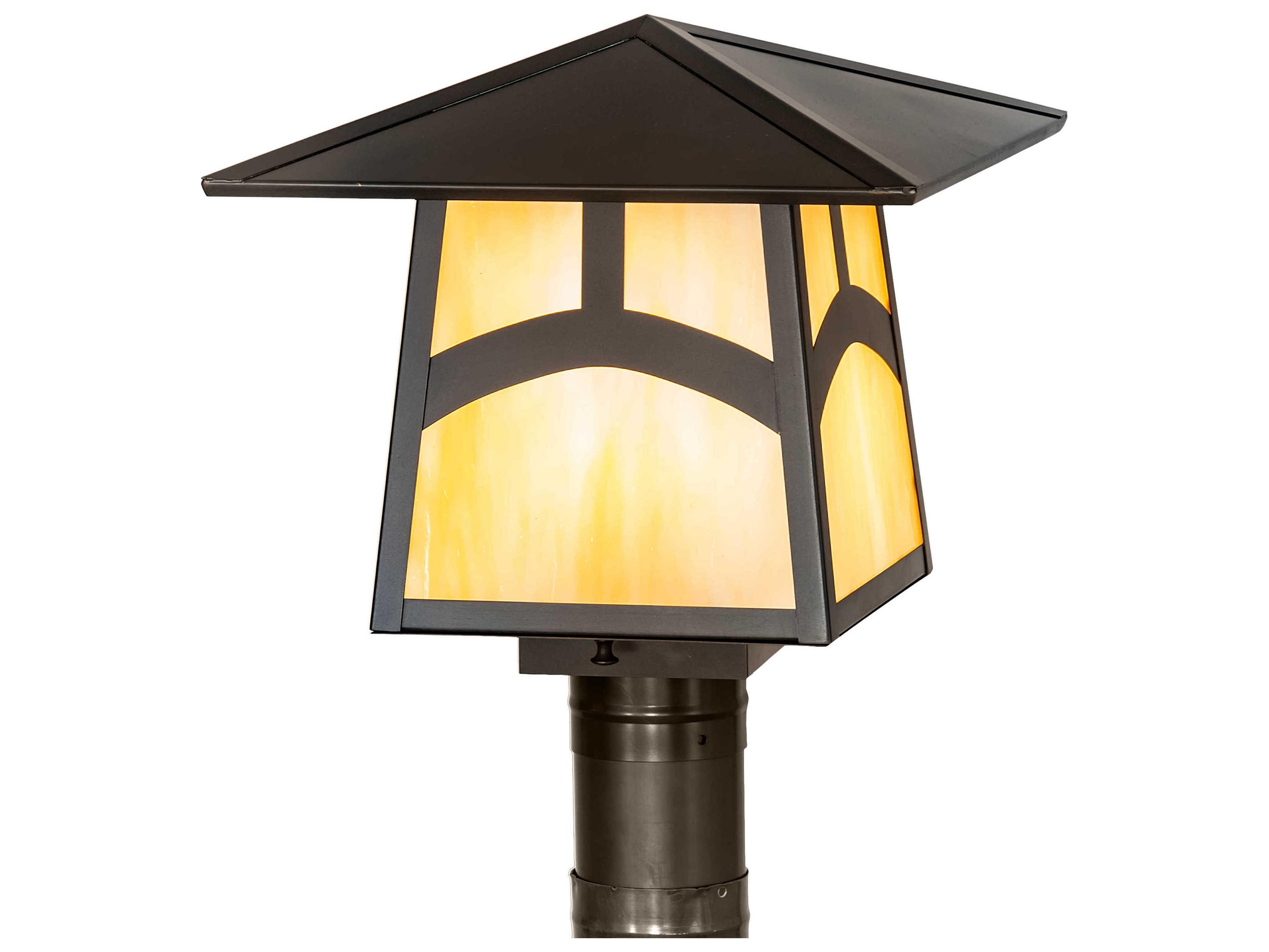 Stillwater Hill Top 1 - Light Glass Outdoor Post Light