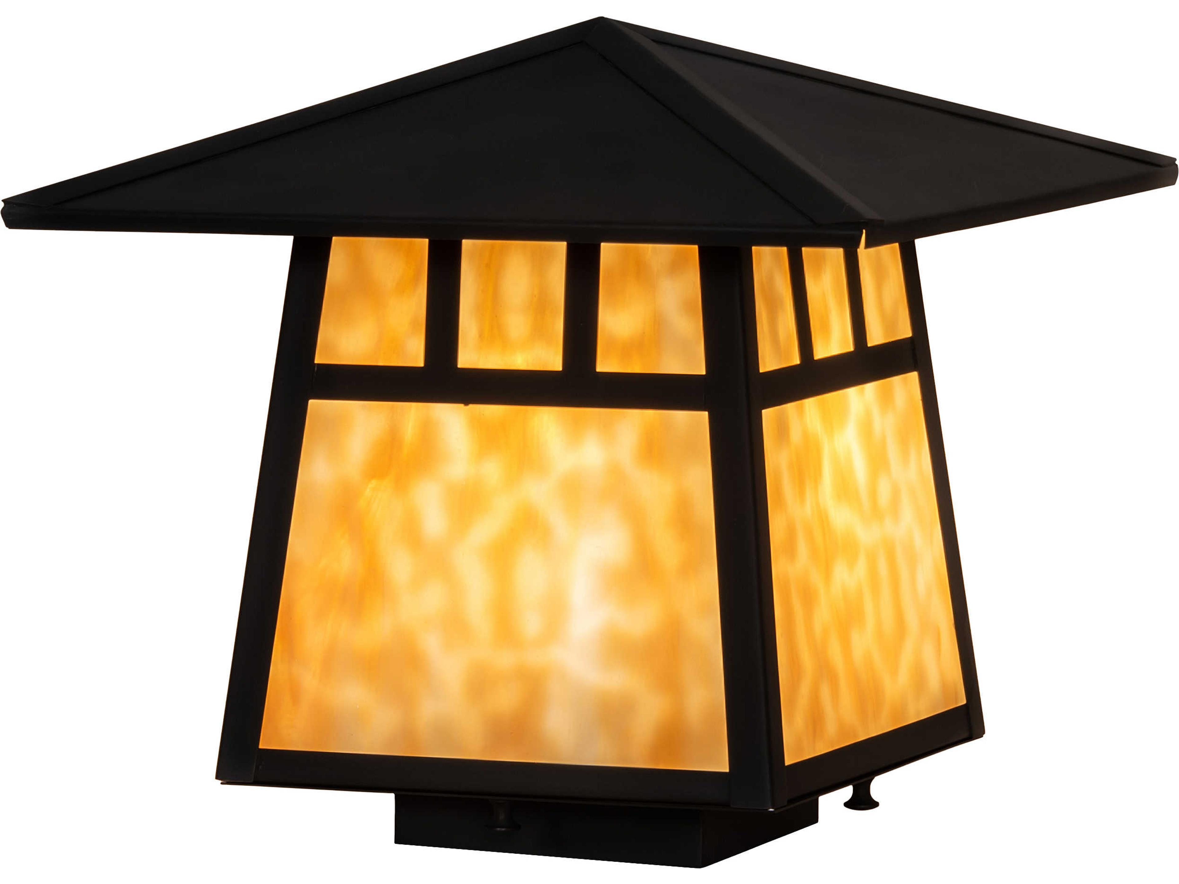 Stillwater Double Bar Mission 1 - Light Glass Outdoor Post Light