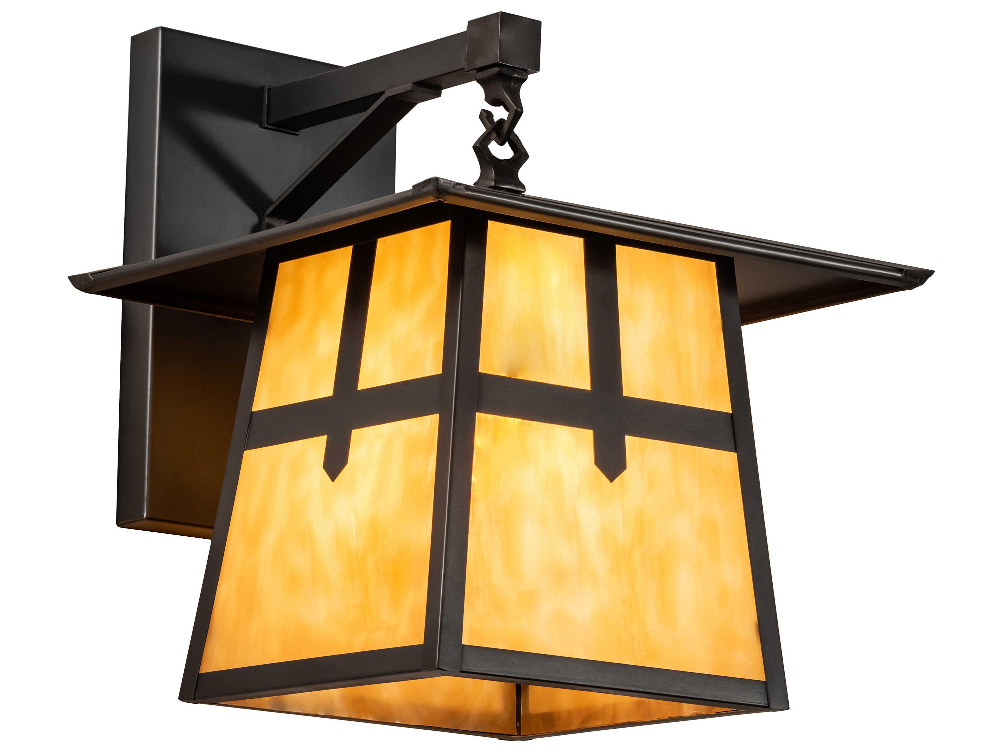 Stillwater Cross Mission 1 - Light Glass Outdoor Wall Light