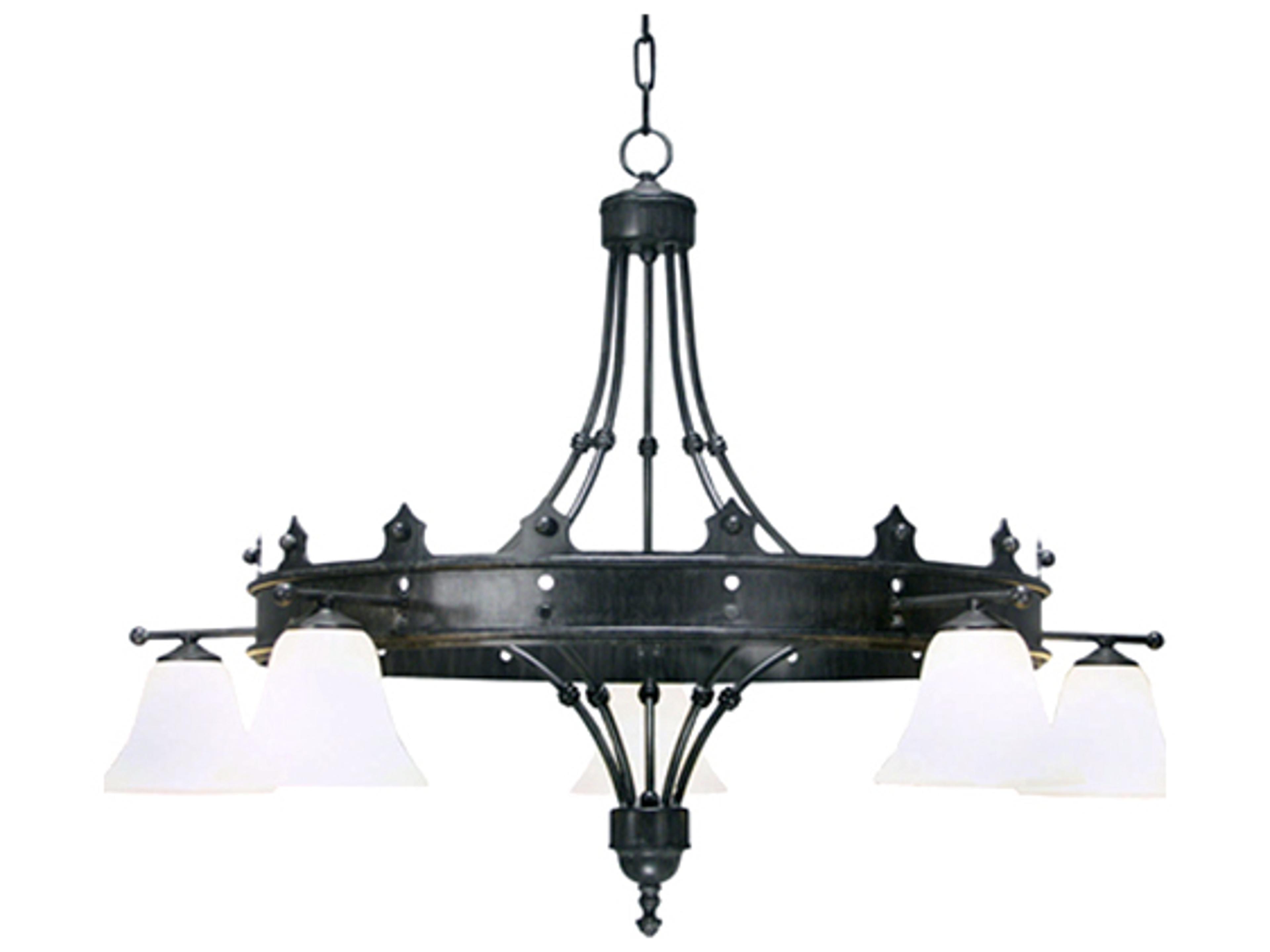 Strada 5-Light Black Bell Chandelier