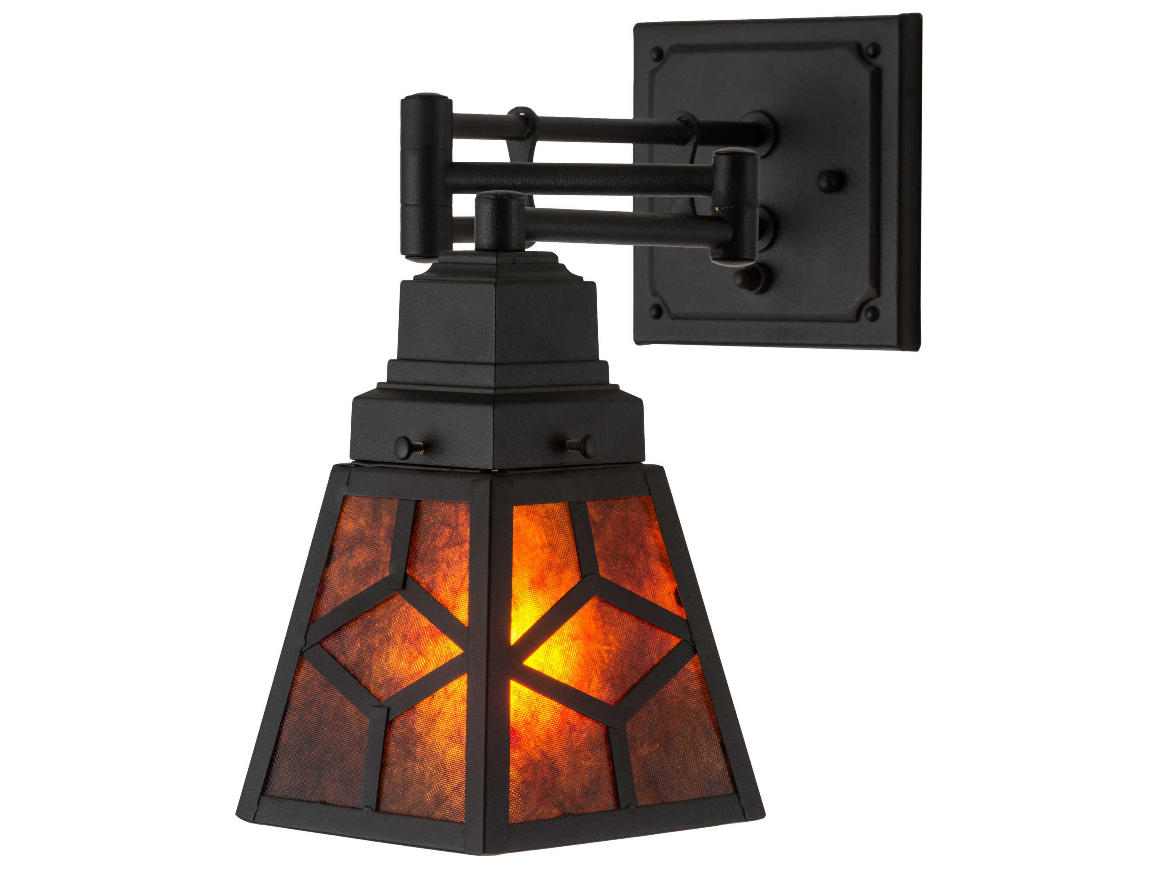 Meyda Glass Swing Arm Light