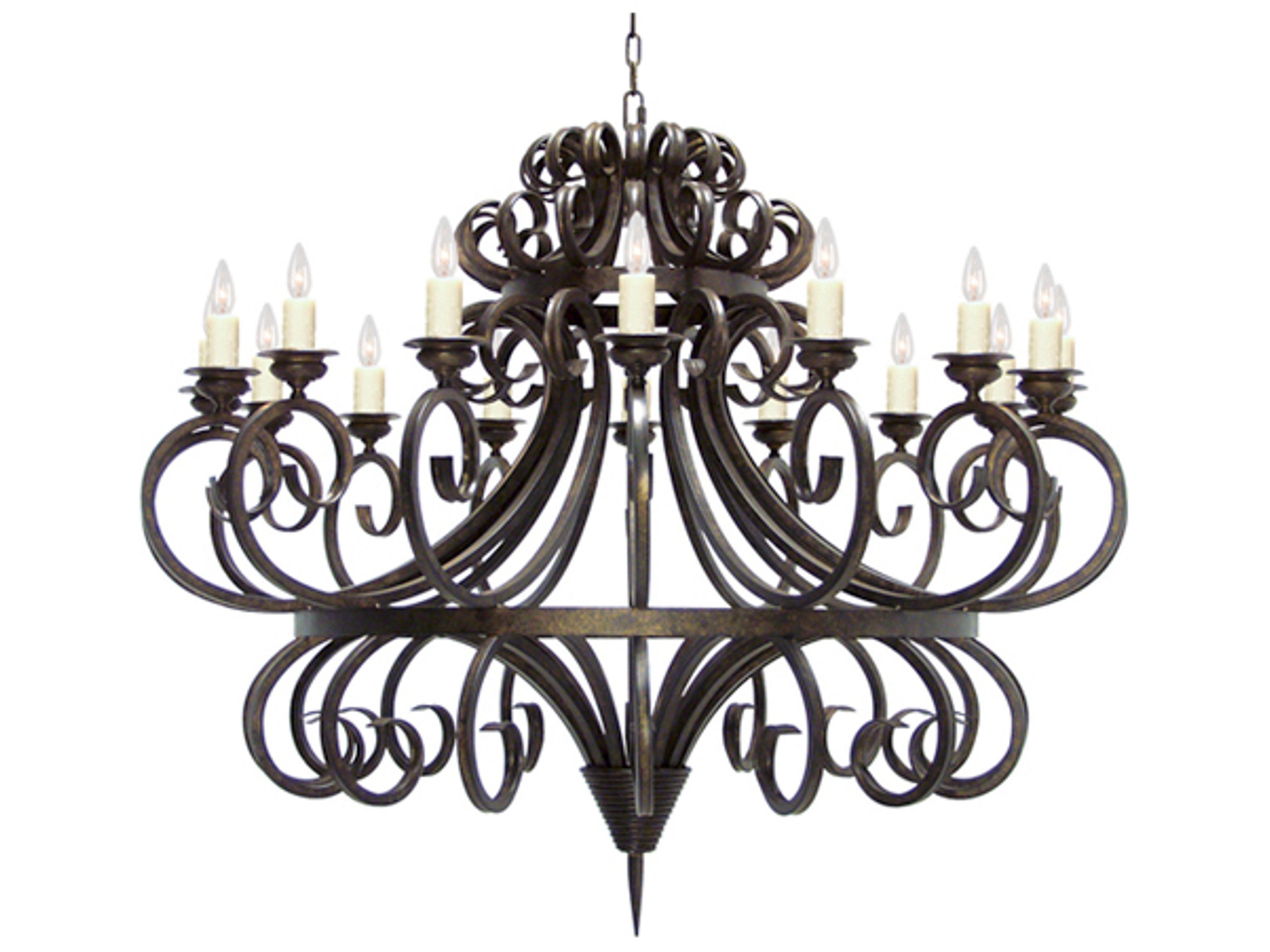 Symen 16-Light6-Light Brown Candelabra Chandelier