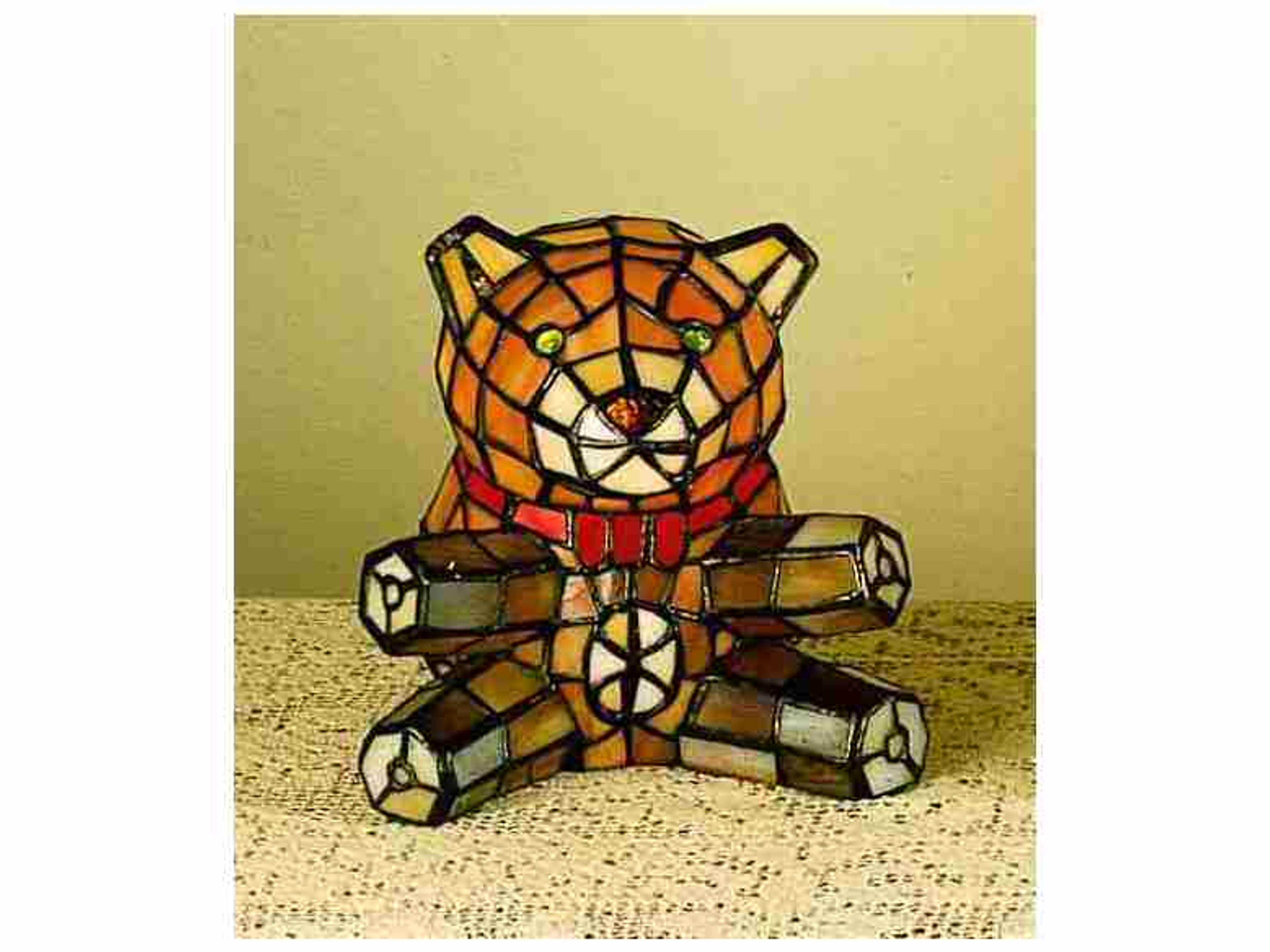 Glass Tiffany Brown Table Lamp