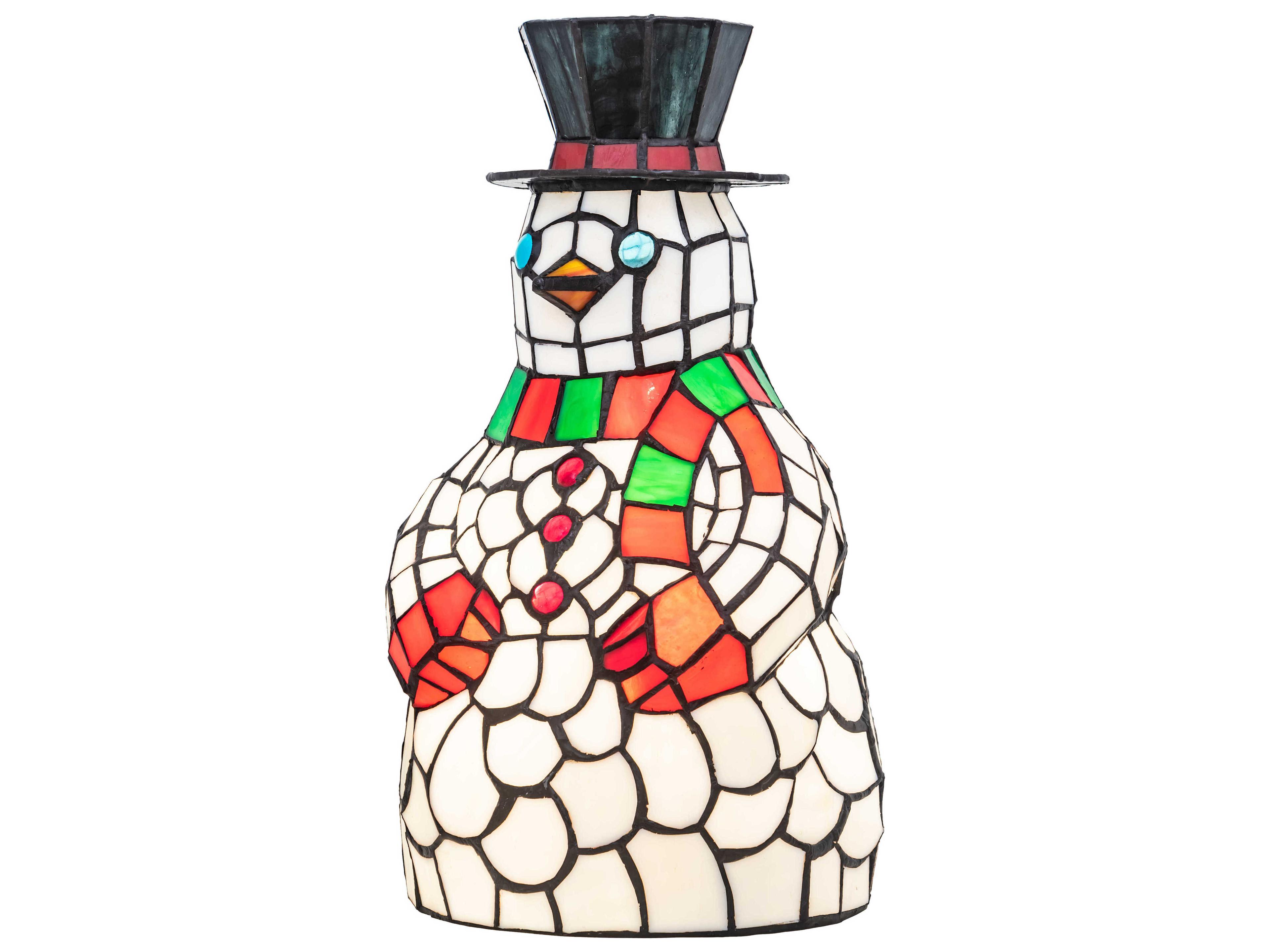 Meyda Glass Tiffany Black Table Lamp