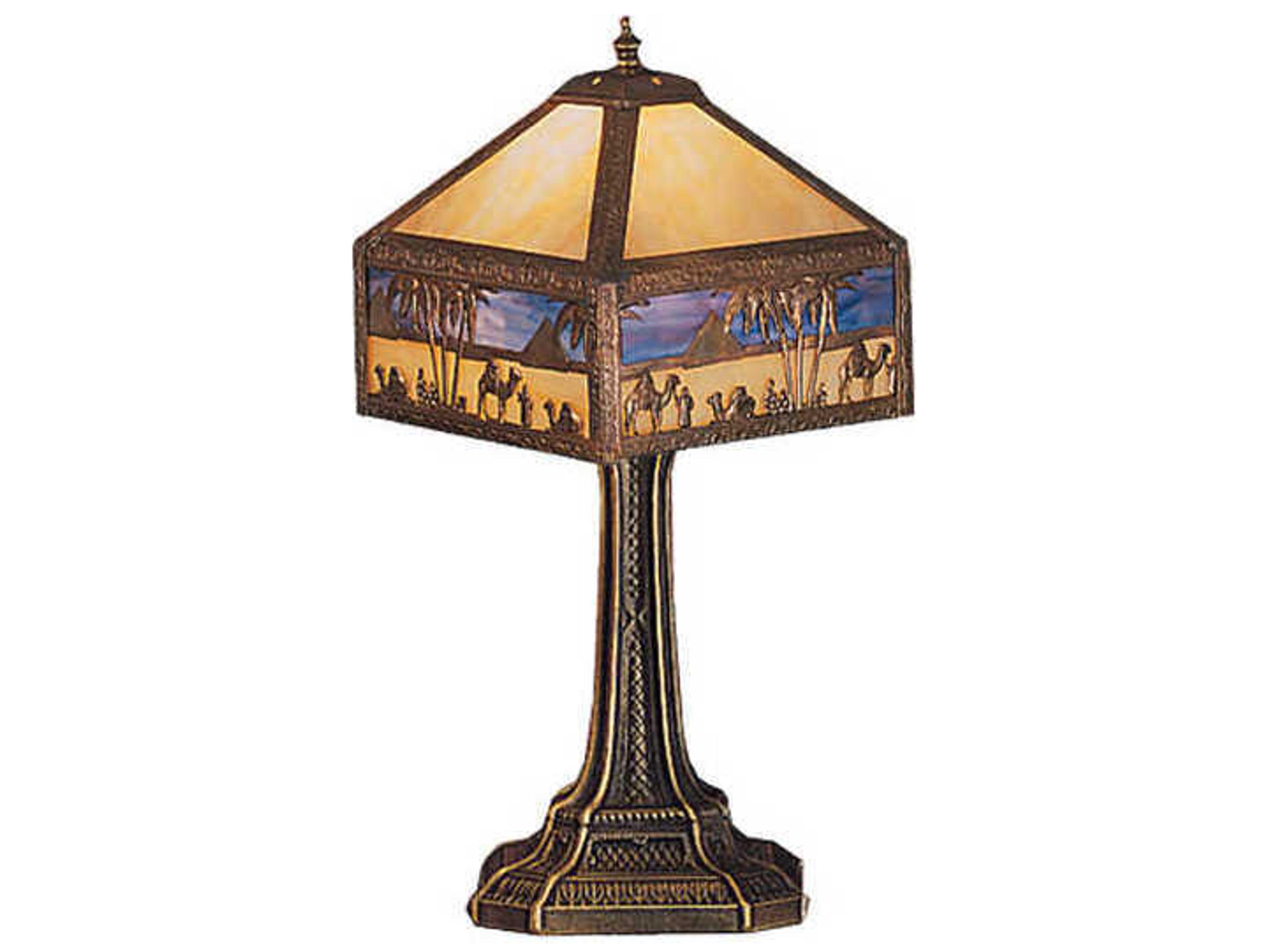 Meyda Rustic Lodge Blue Table Lamp