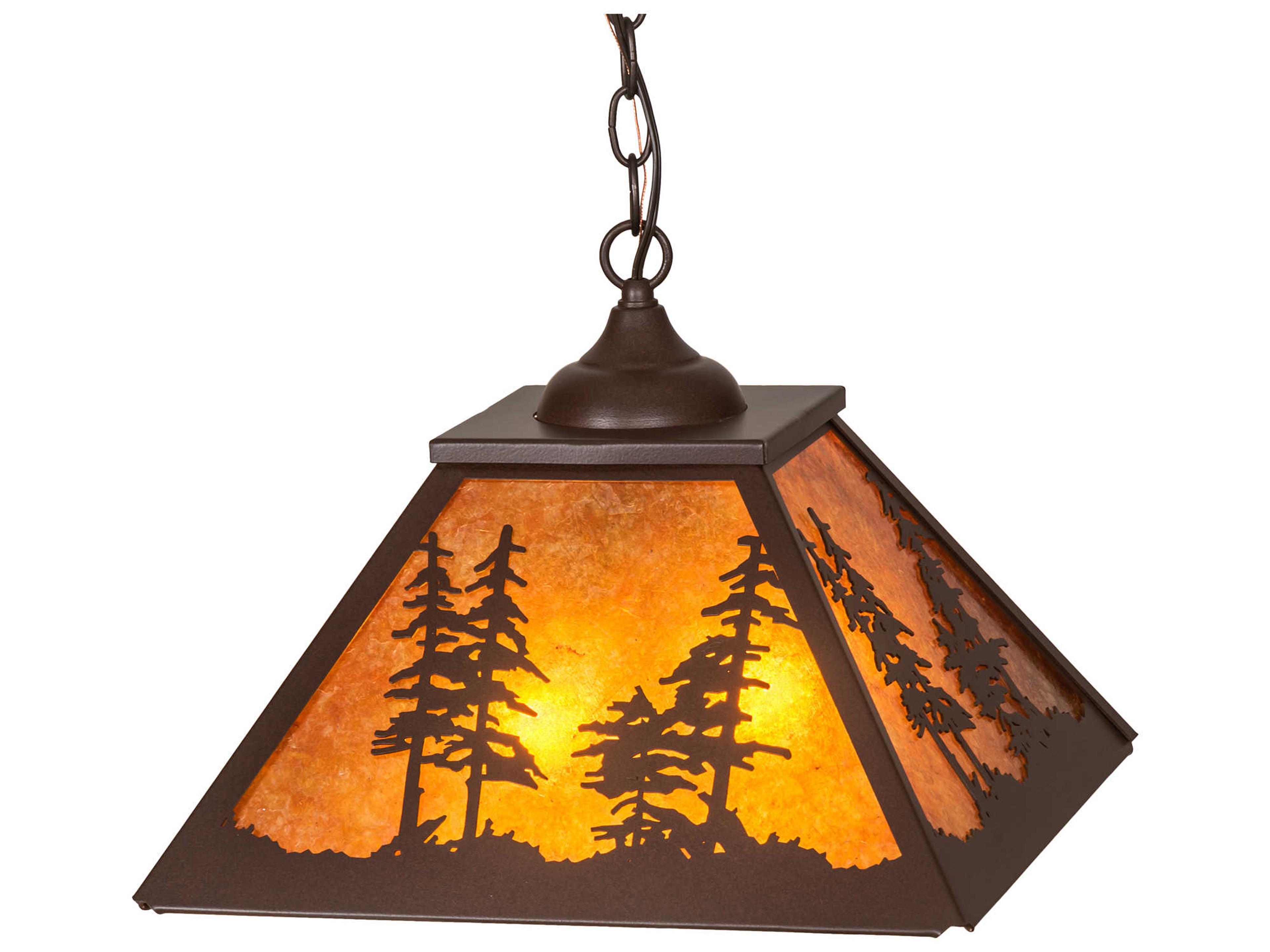 Tall Pines 2-Light Bronze Pendant