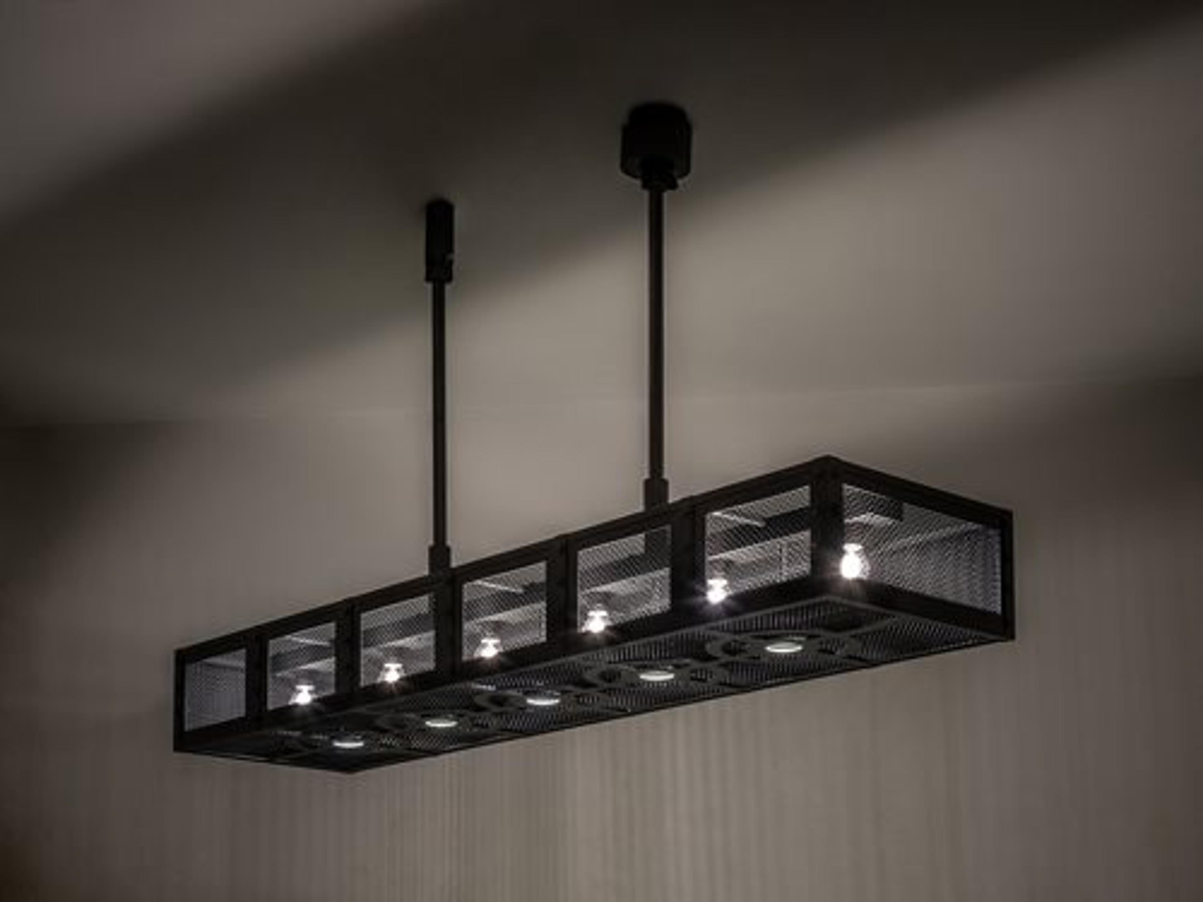 Telluride Magic 6 5-Light Black Linear Island Pendant