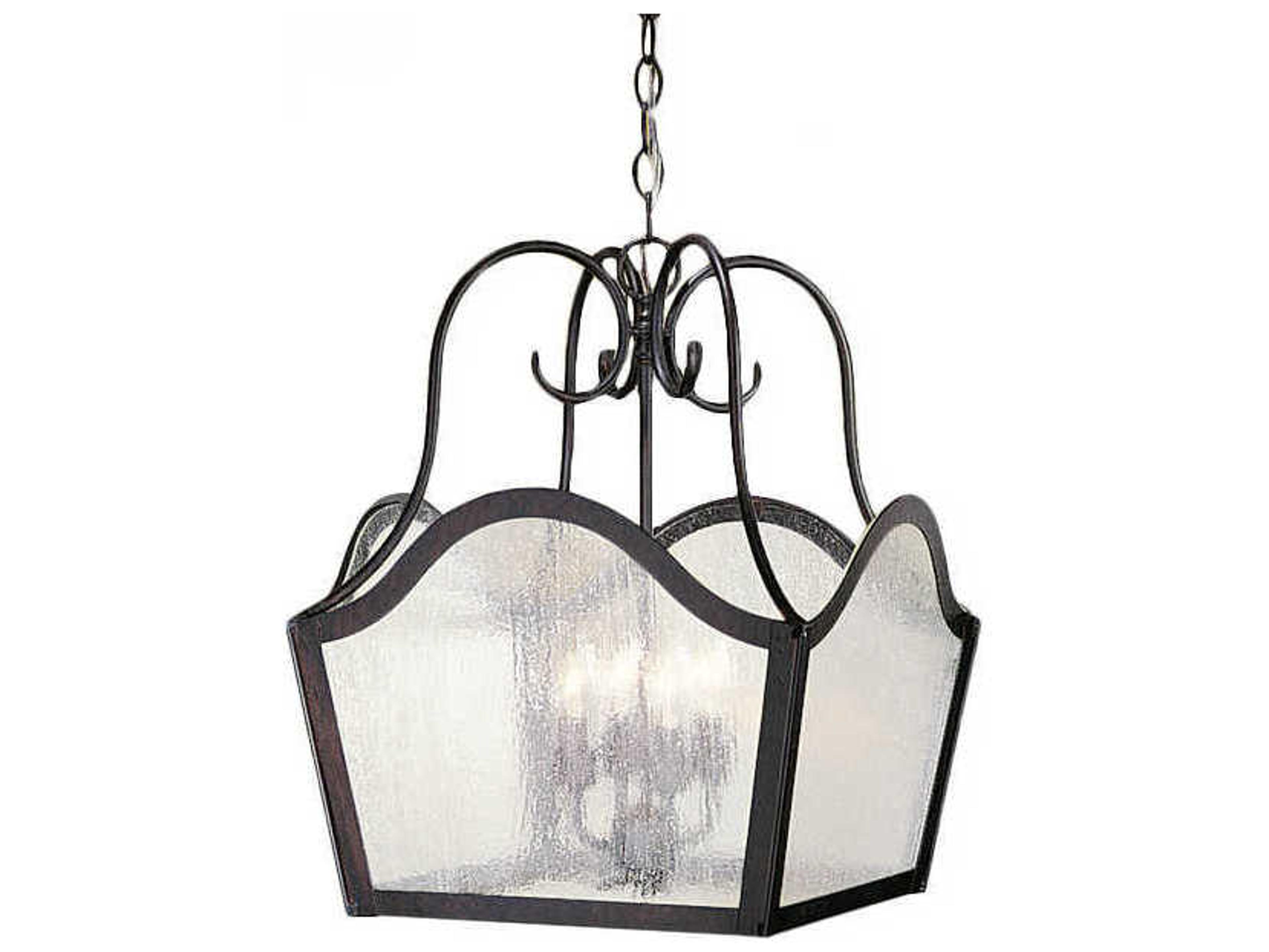 Terena 4-Light Chestnut Brown Glass Candelabra Chandelier