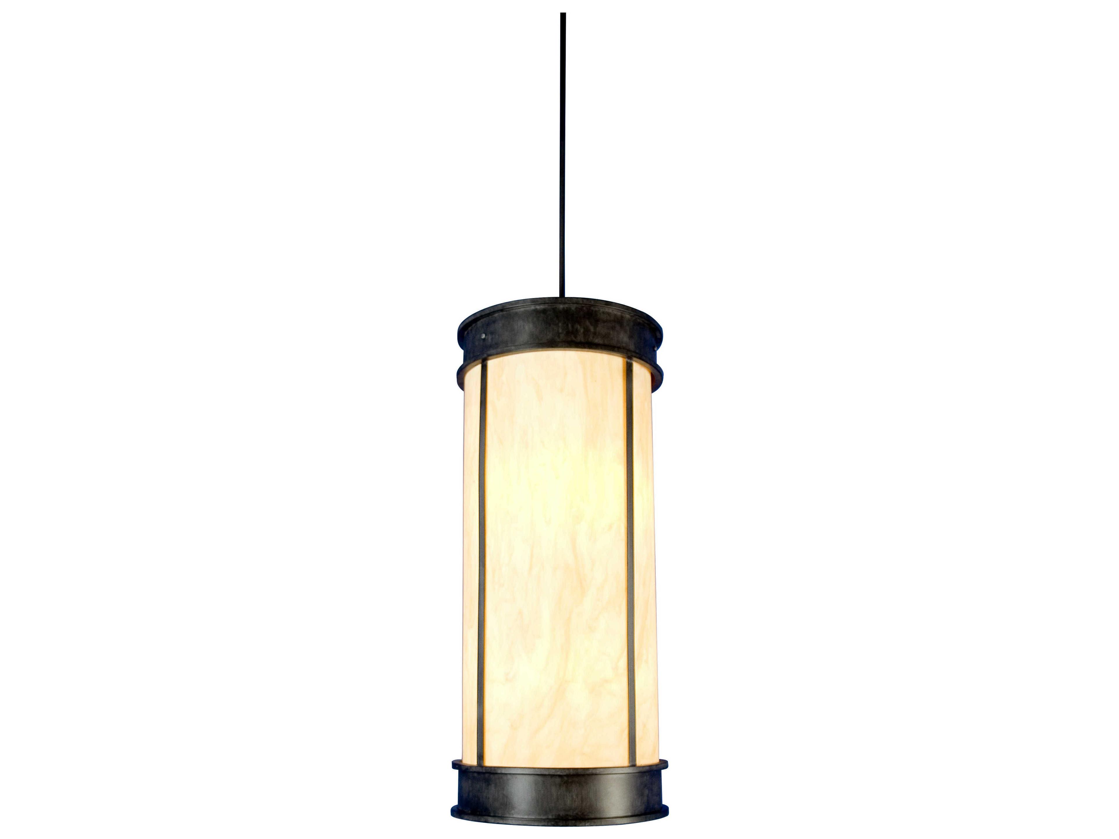 Theodora 4-Light Antique Iron Gate Gray Cylinder Pendant