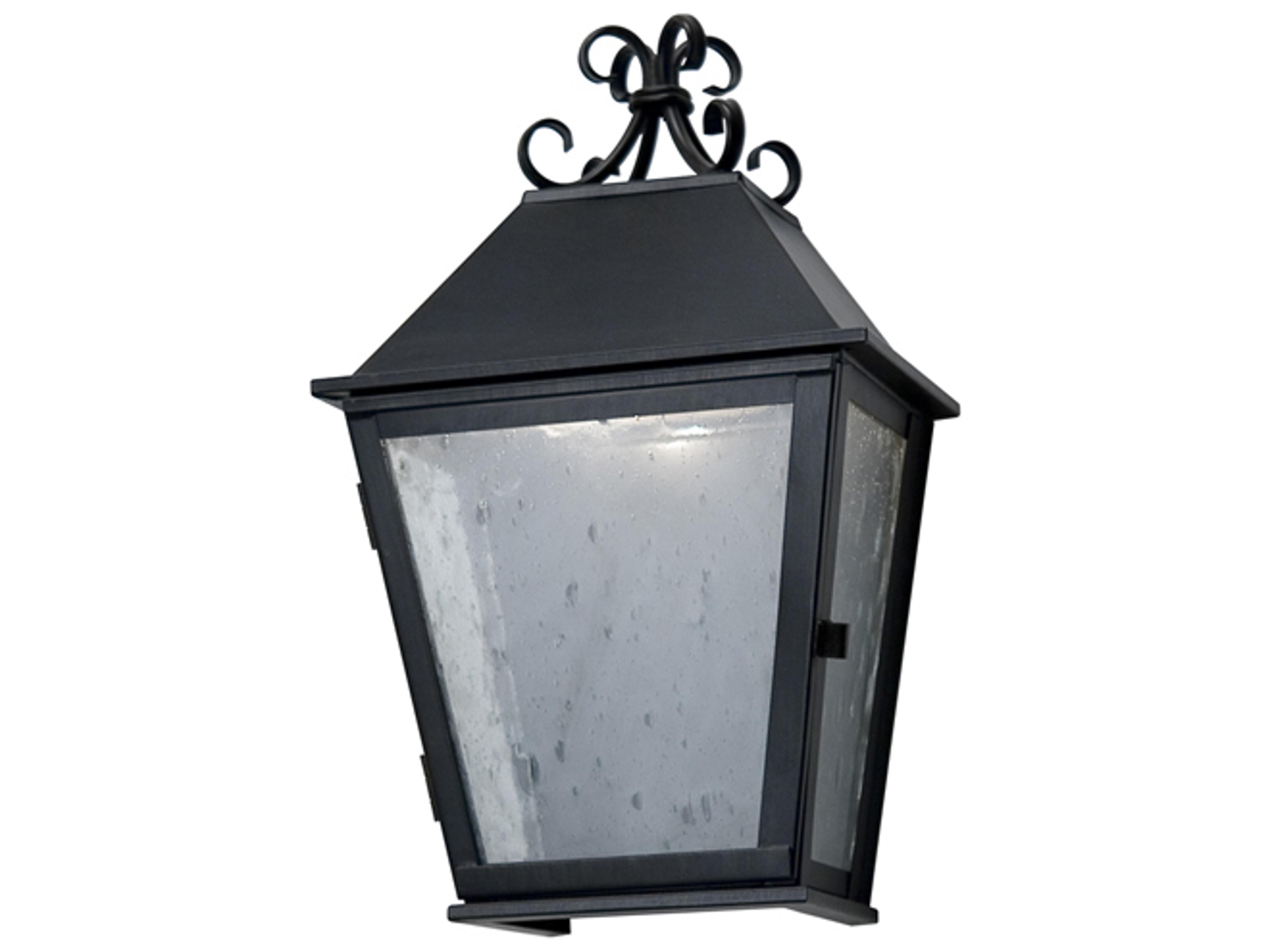 Tiamo 1-Light Solid Brass Black Glass Wall Sconce