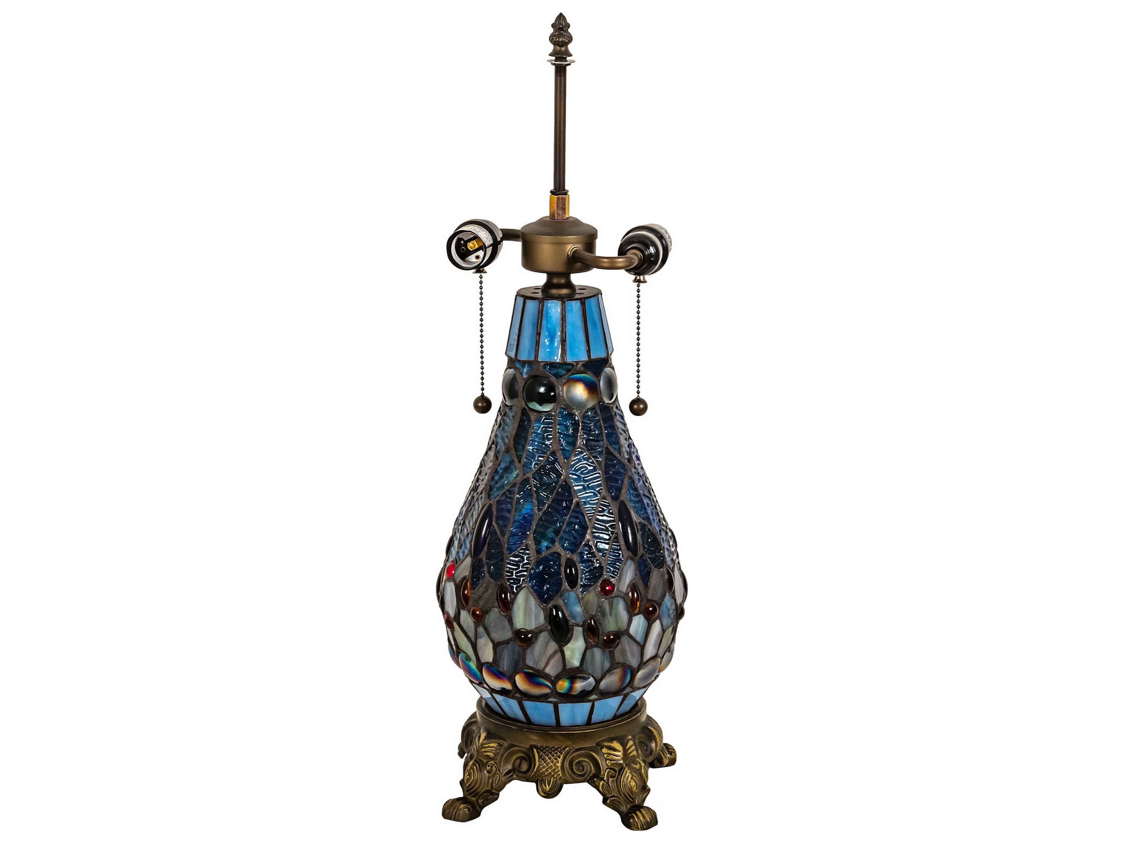 Tiffany Dragonfly 3 - Light Glass Buffet Lamp Base
