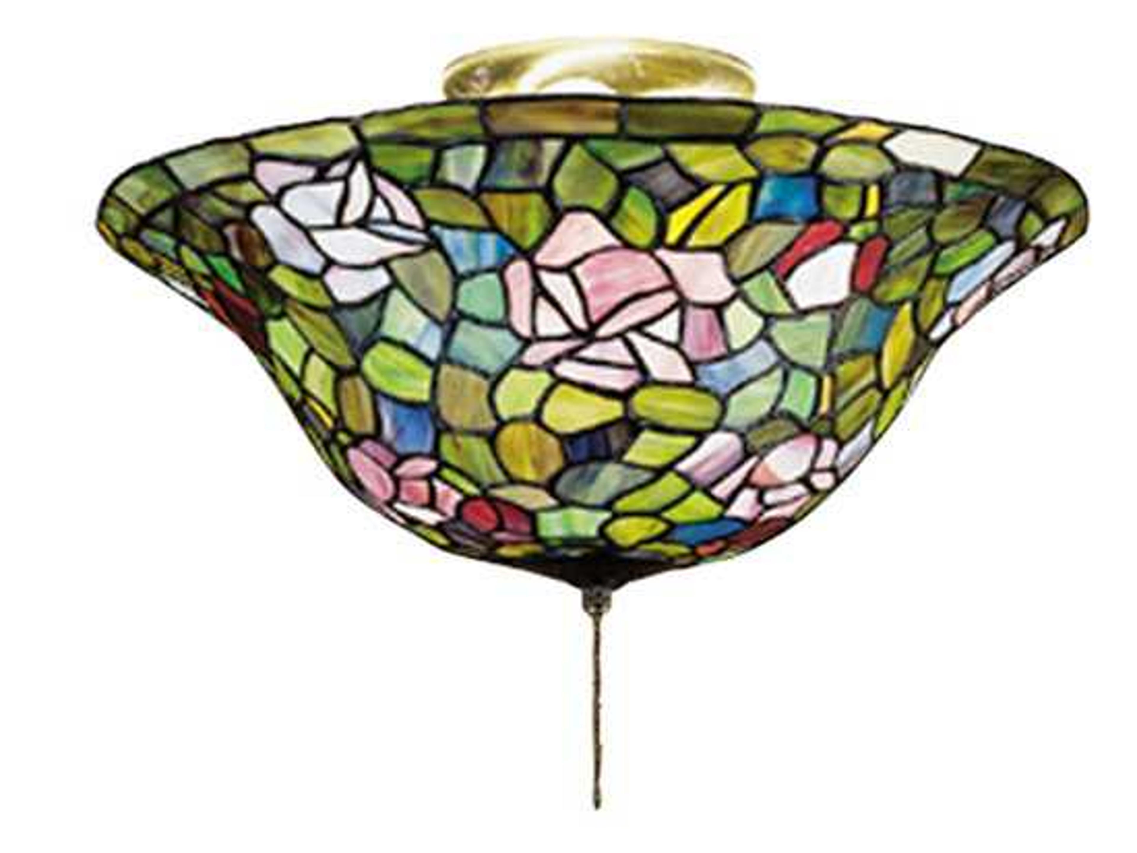 Tiffany Rosebush Fan Light Fixture