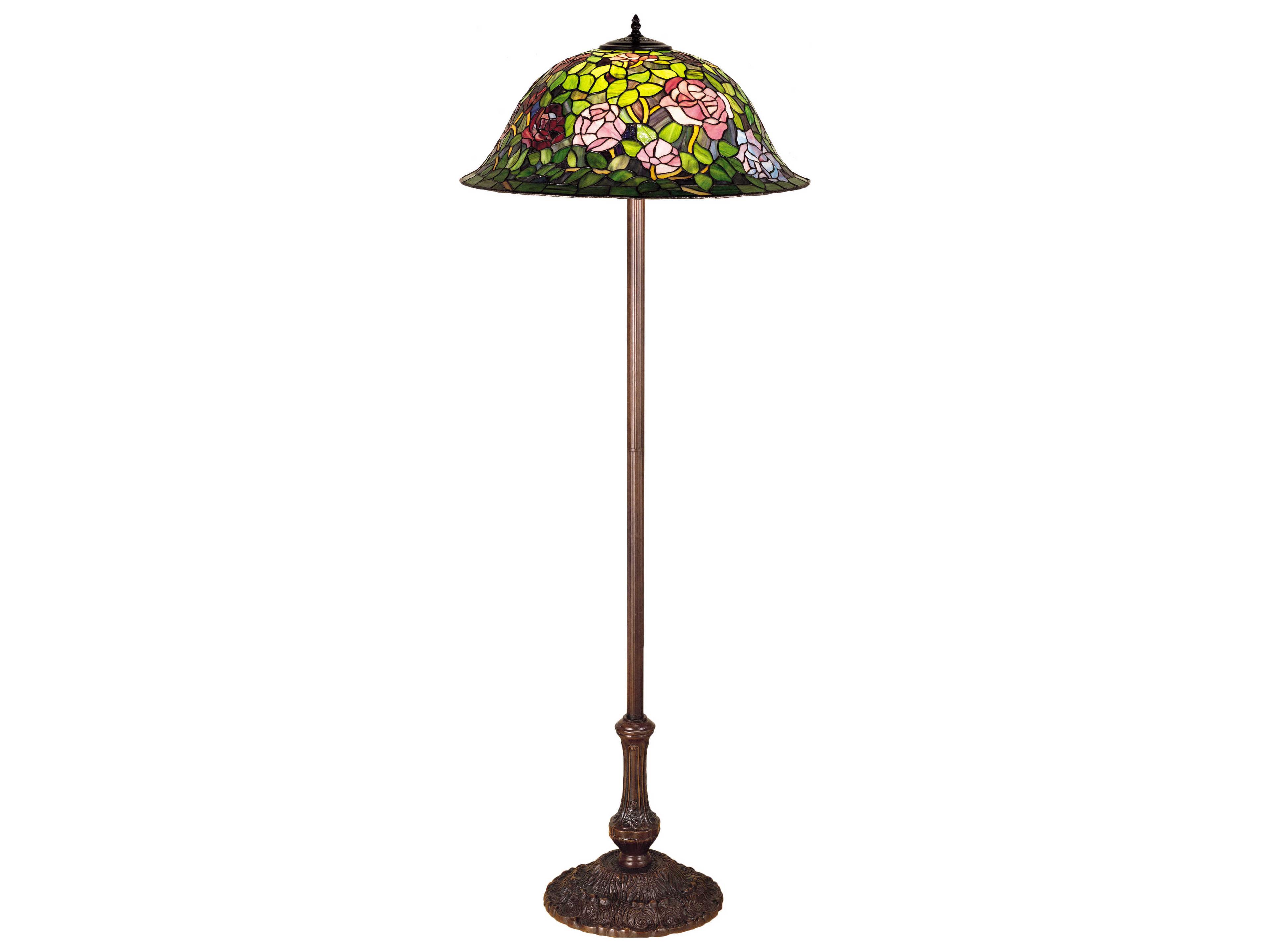 Tiffany Rosebush Bronze Floor Lamp