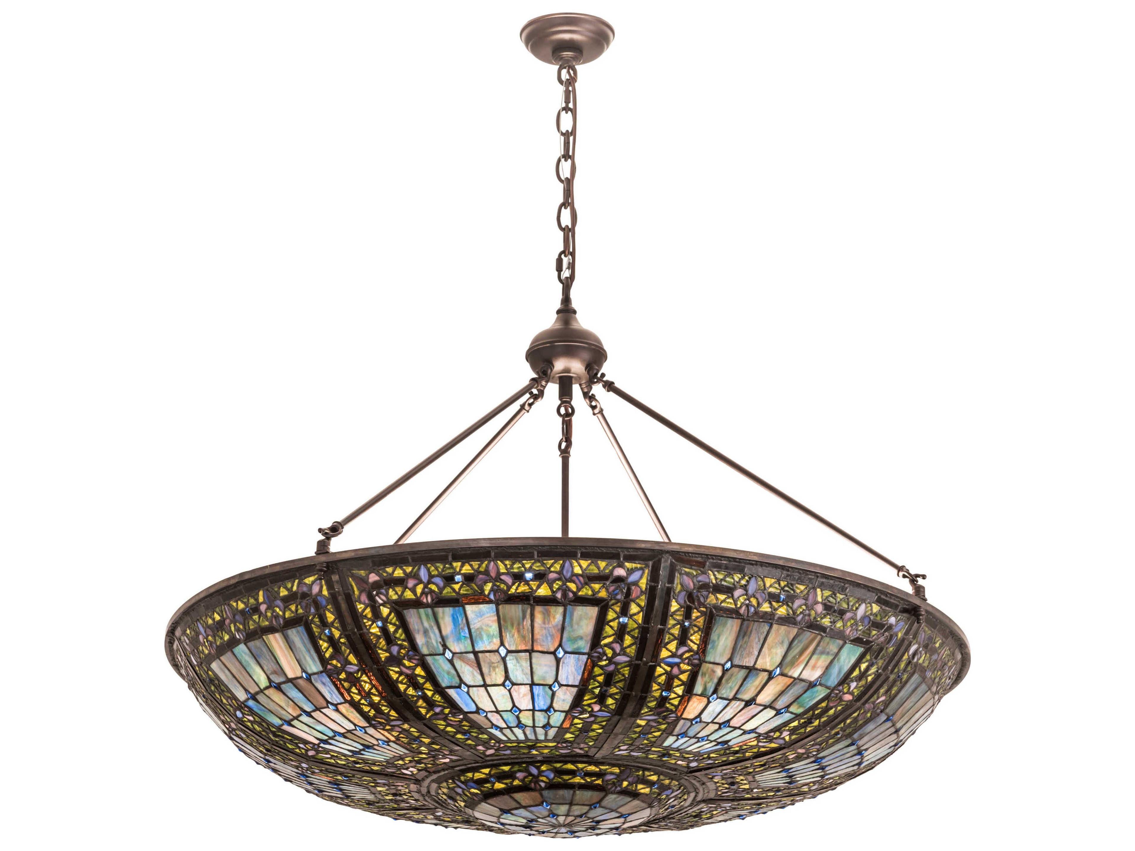 Fleur-de-lis 3-Light Red Pendant