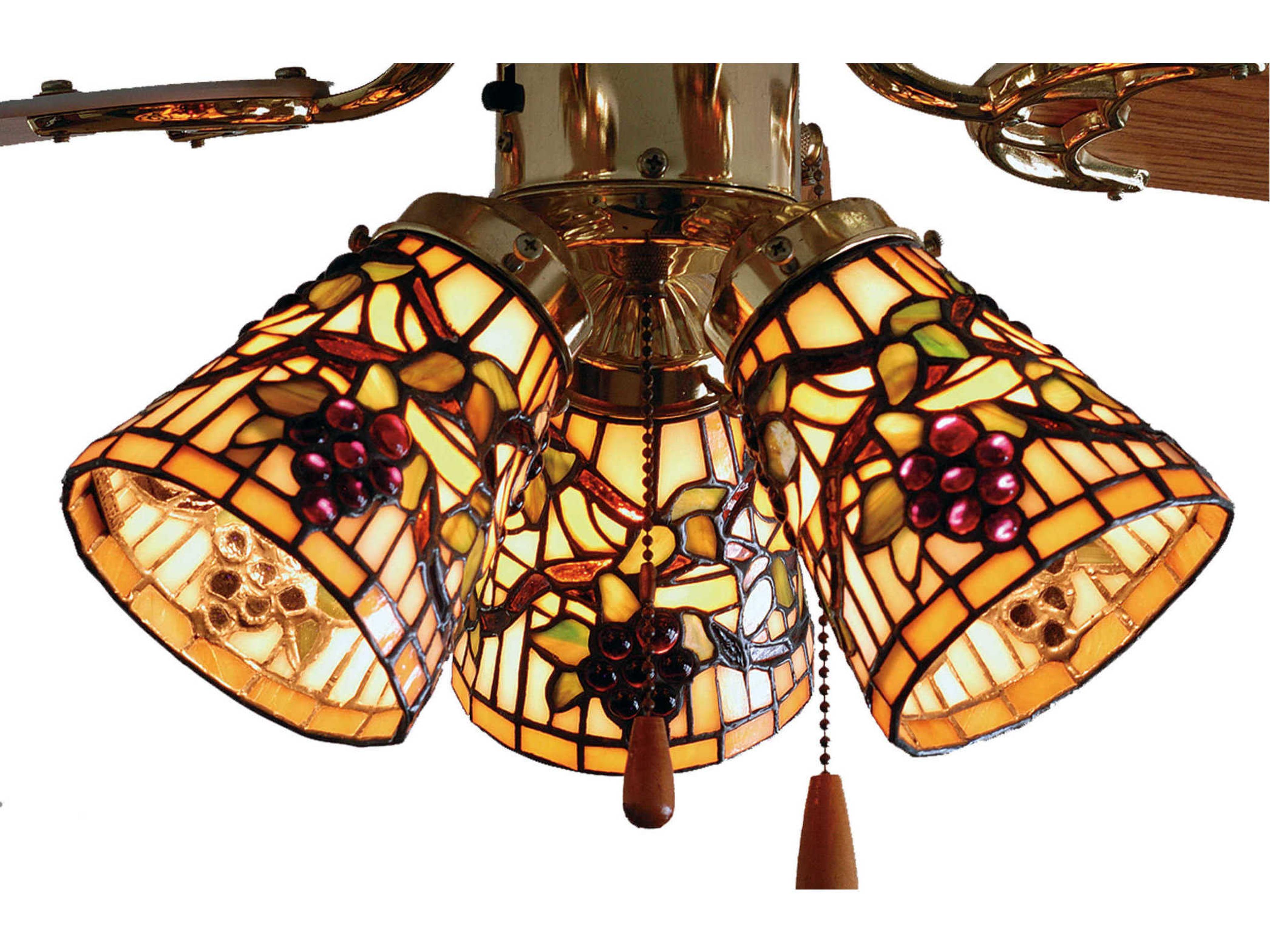 Tiffany Jeweled Grape Fan Light Shade