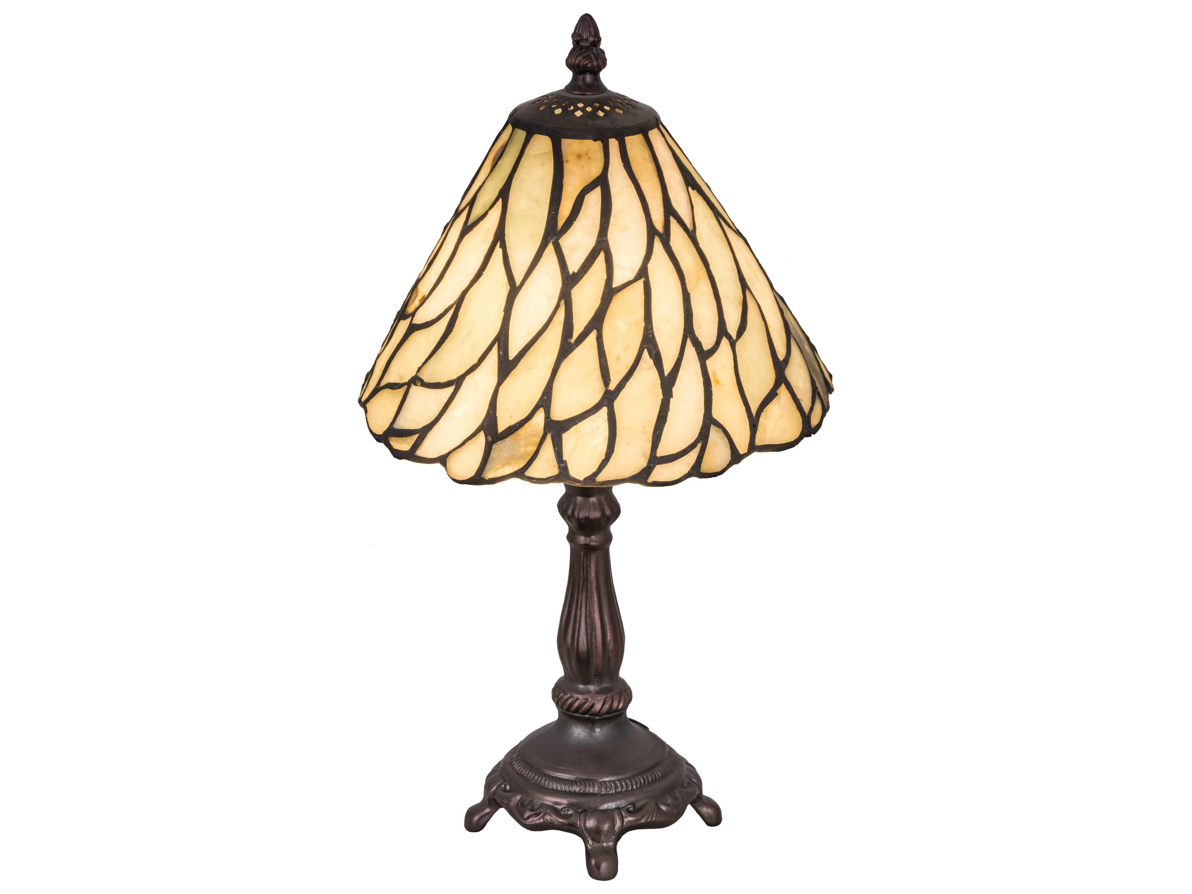 Jadestone Willow Mini Bronze Glass Tiffany Table Lamp