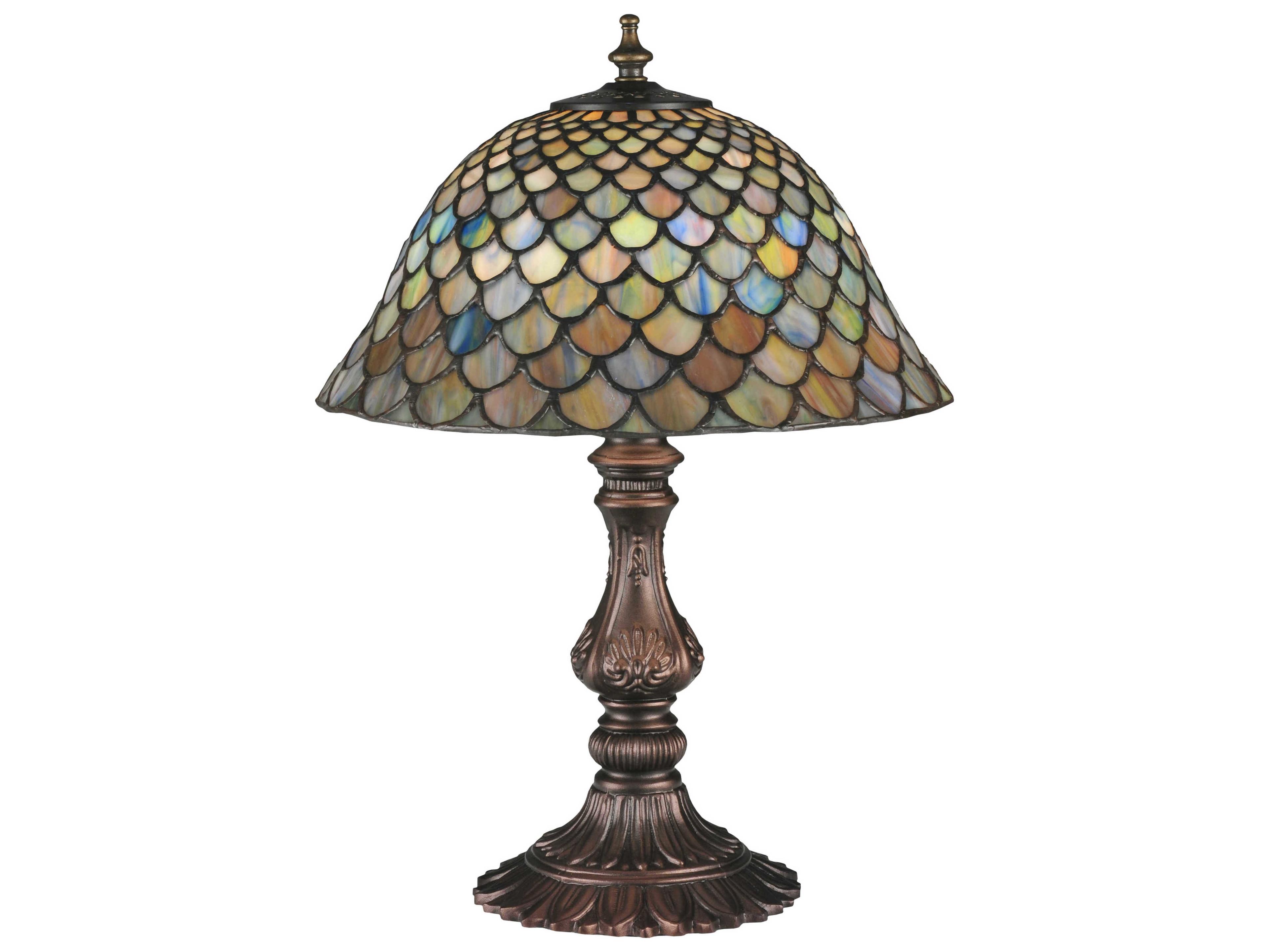 Tiffany Fishscale Accent Bronze Table Lamp