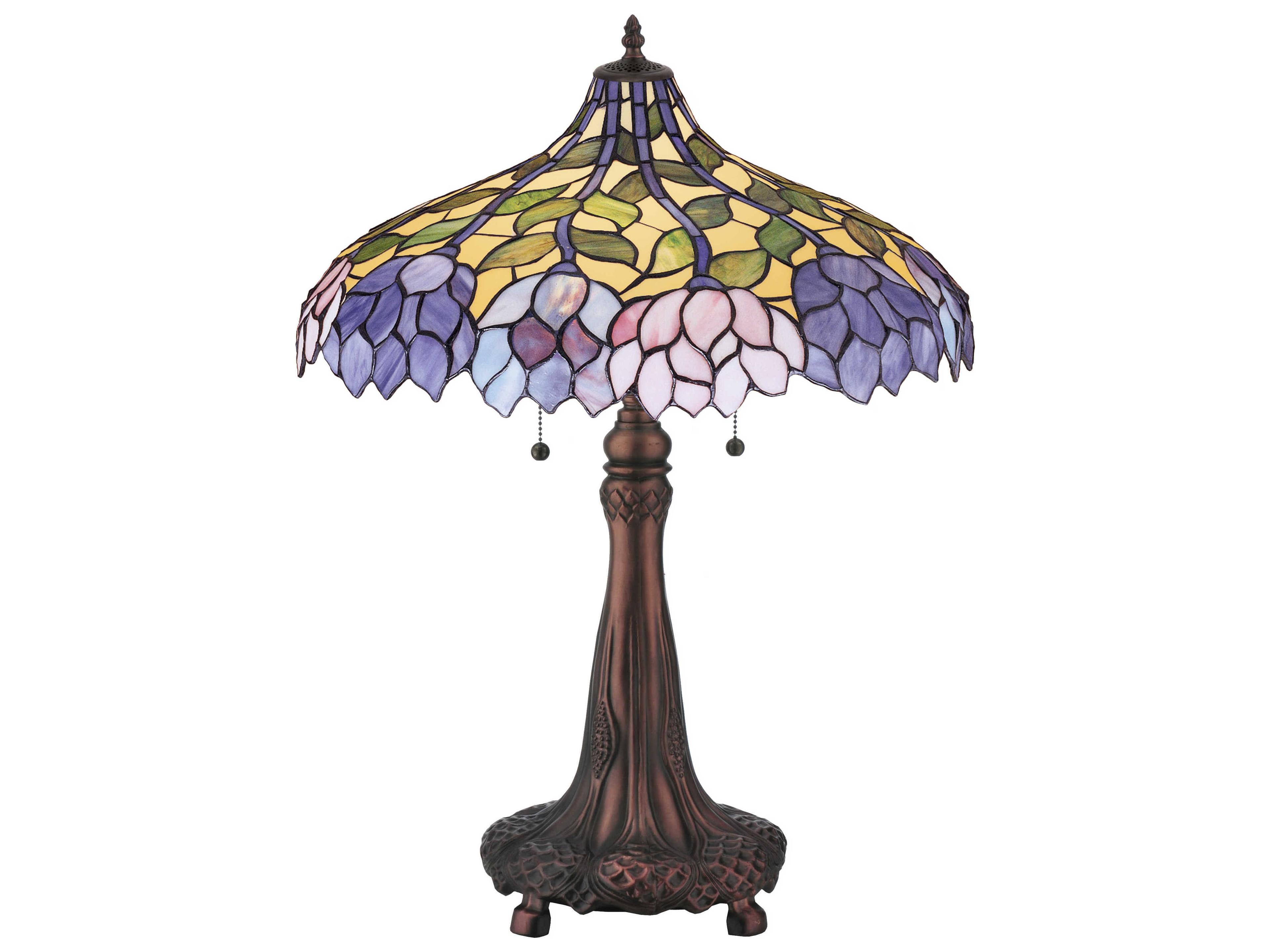 Wisteria Brown Tiffany Table Lamp