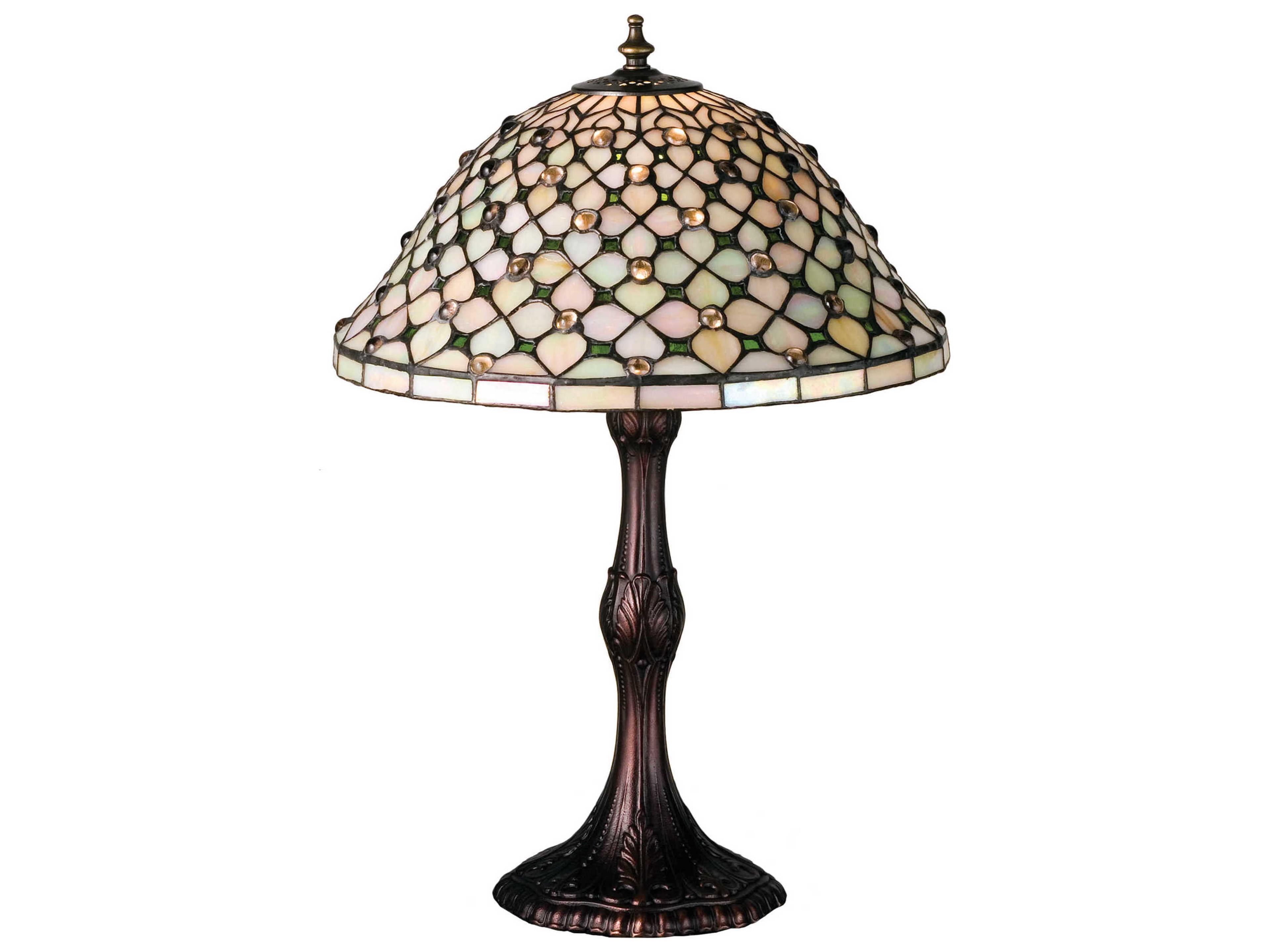 Diamond & Jewel Bronze Tiffany Table Lamp