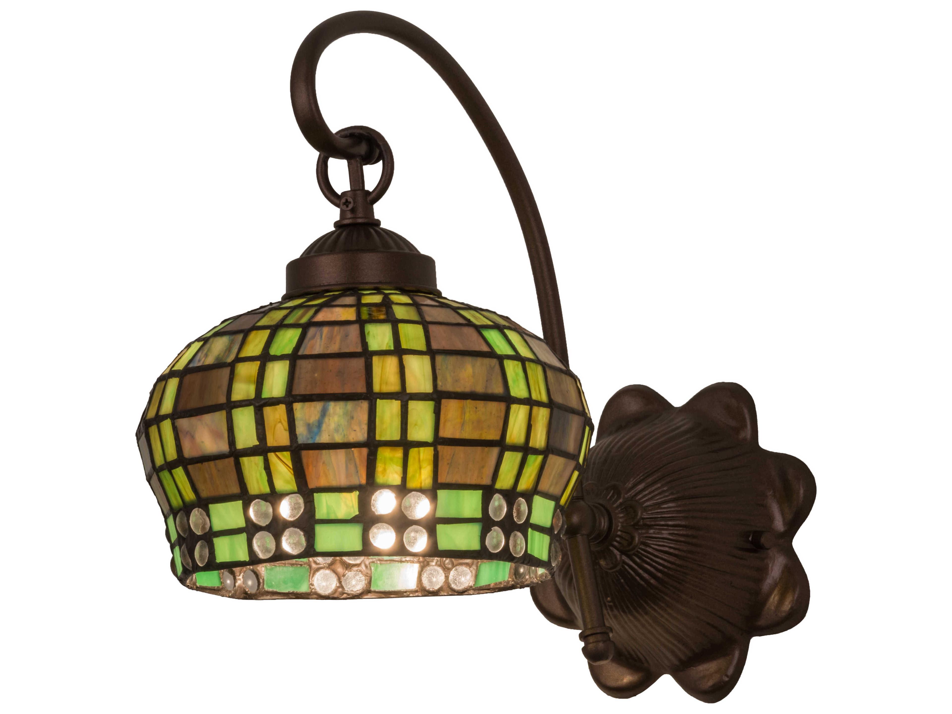 Tiffany 1-Light Bronze Wall Sconce