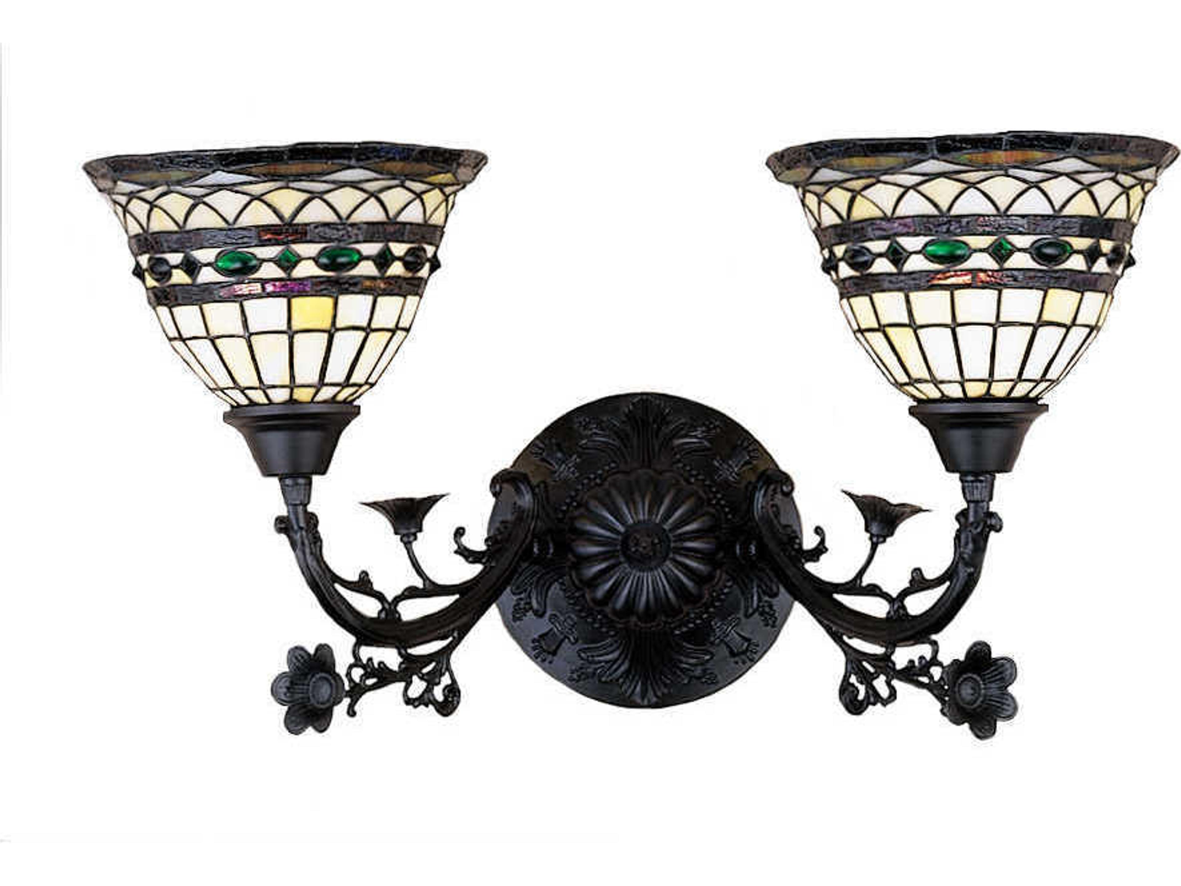 Tiffany Roman 2-Light Bronze Wall Sconce