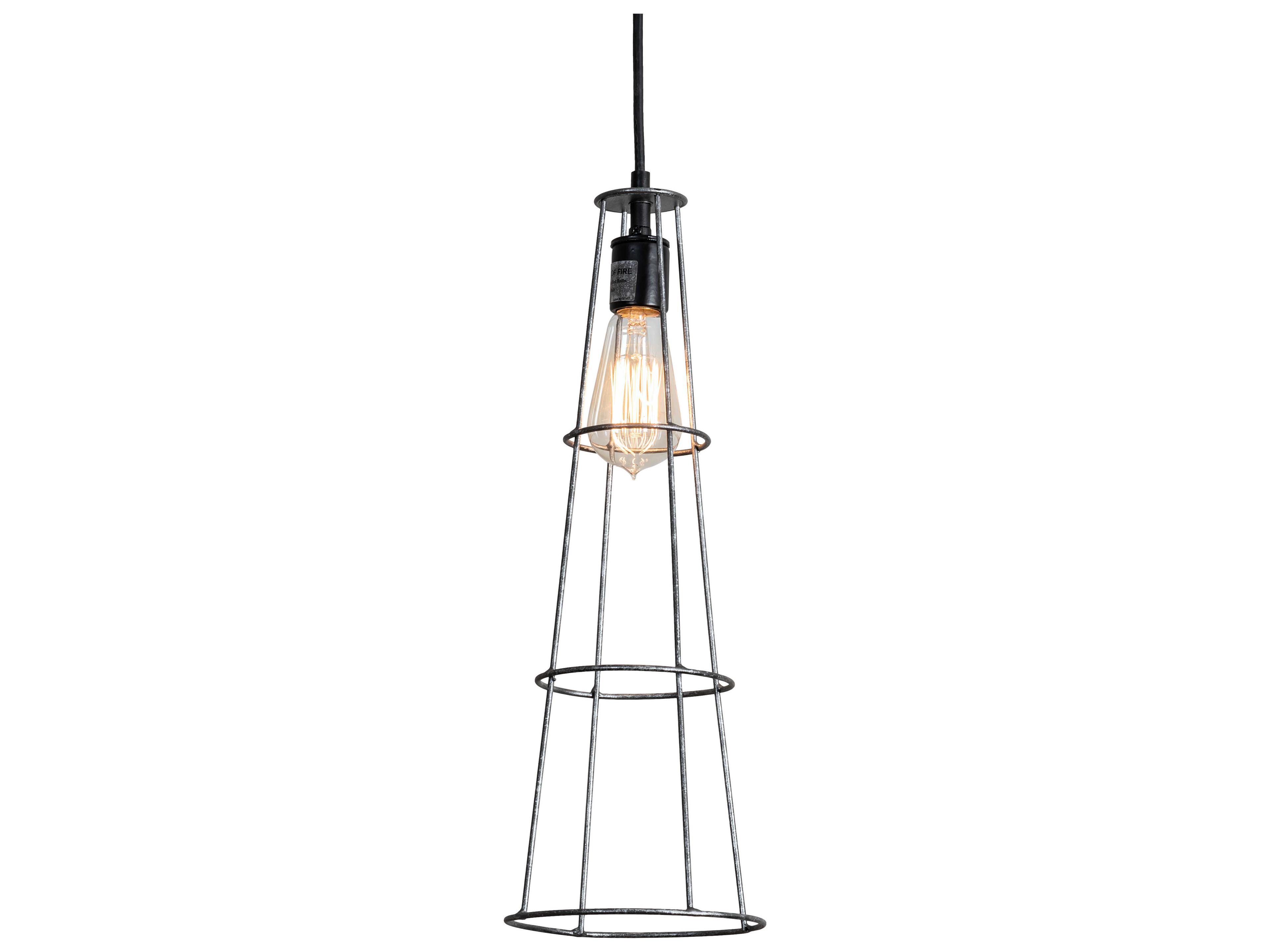 Tomato 1-Light Galvinized Solar Black Mini Pendant