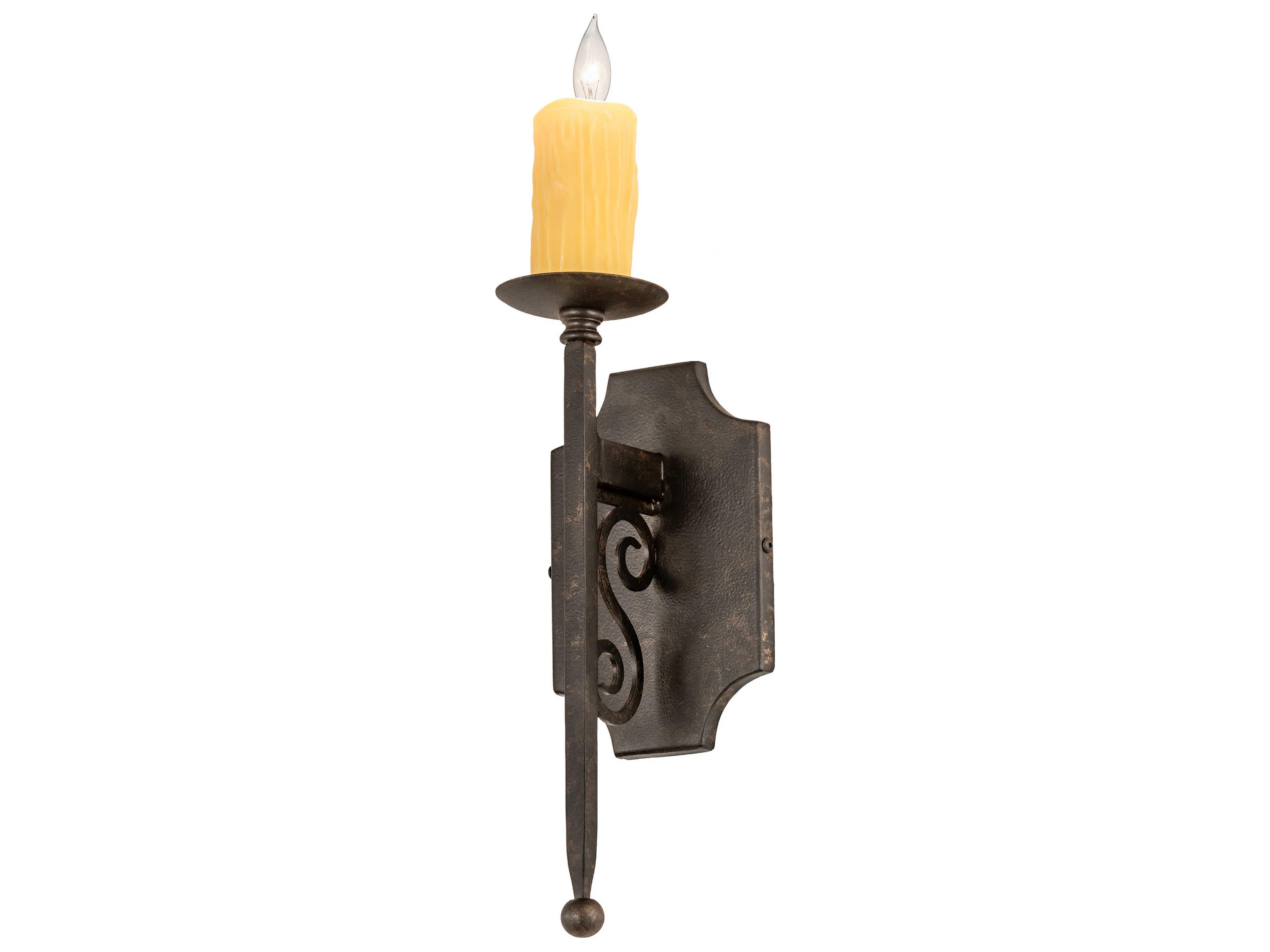 Toscano 1-Light Chocolate Brown Wall Sconce