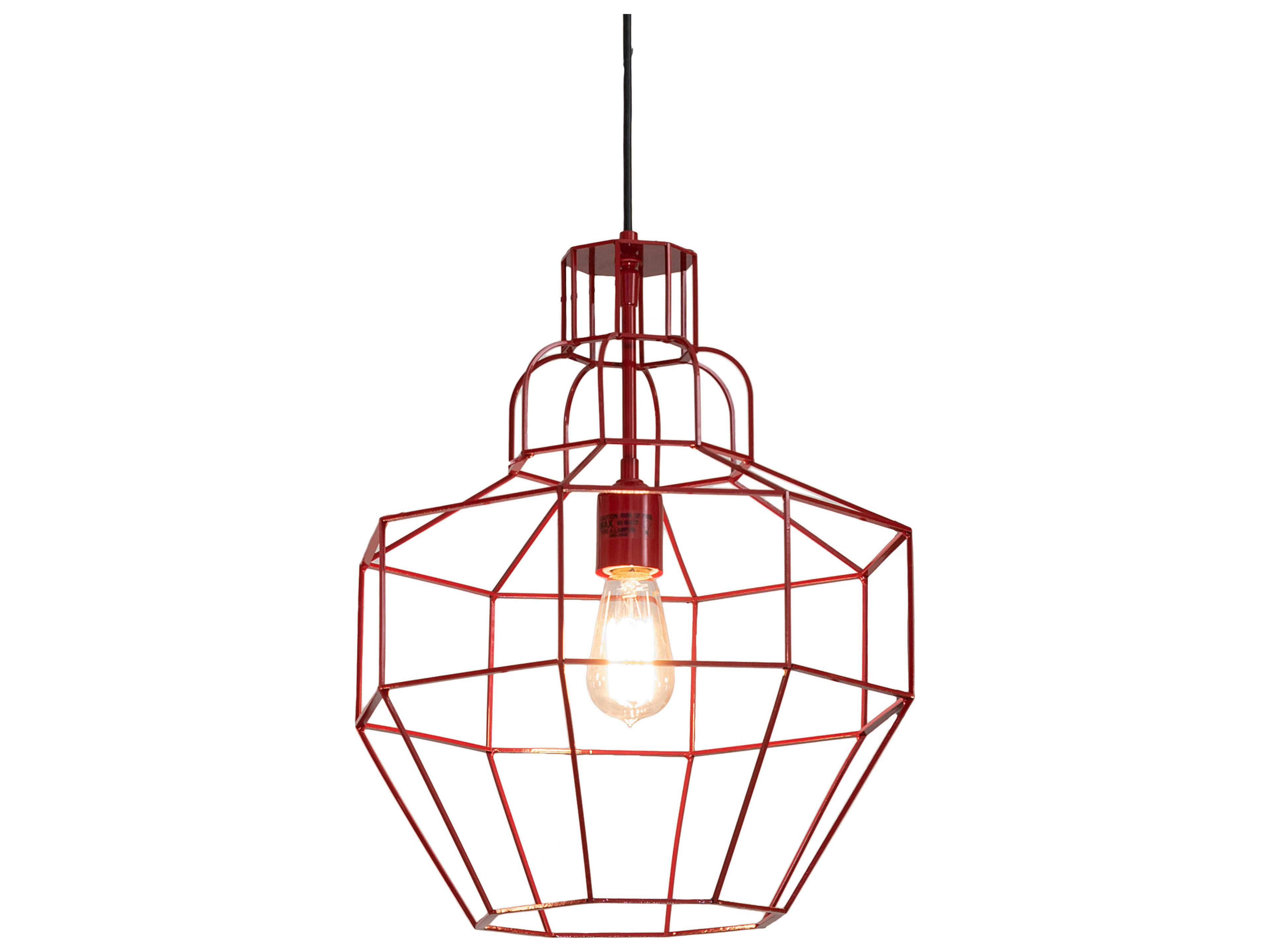 Troy 1-Light Ruby Red Pendant