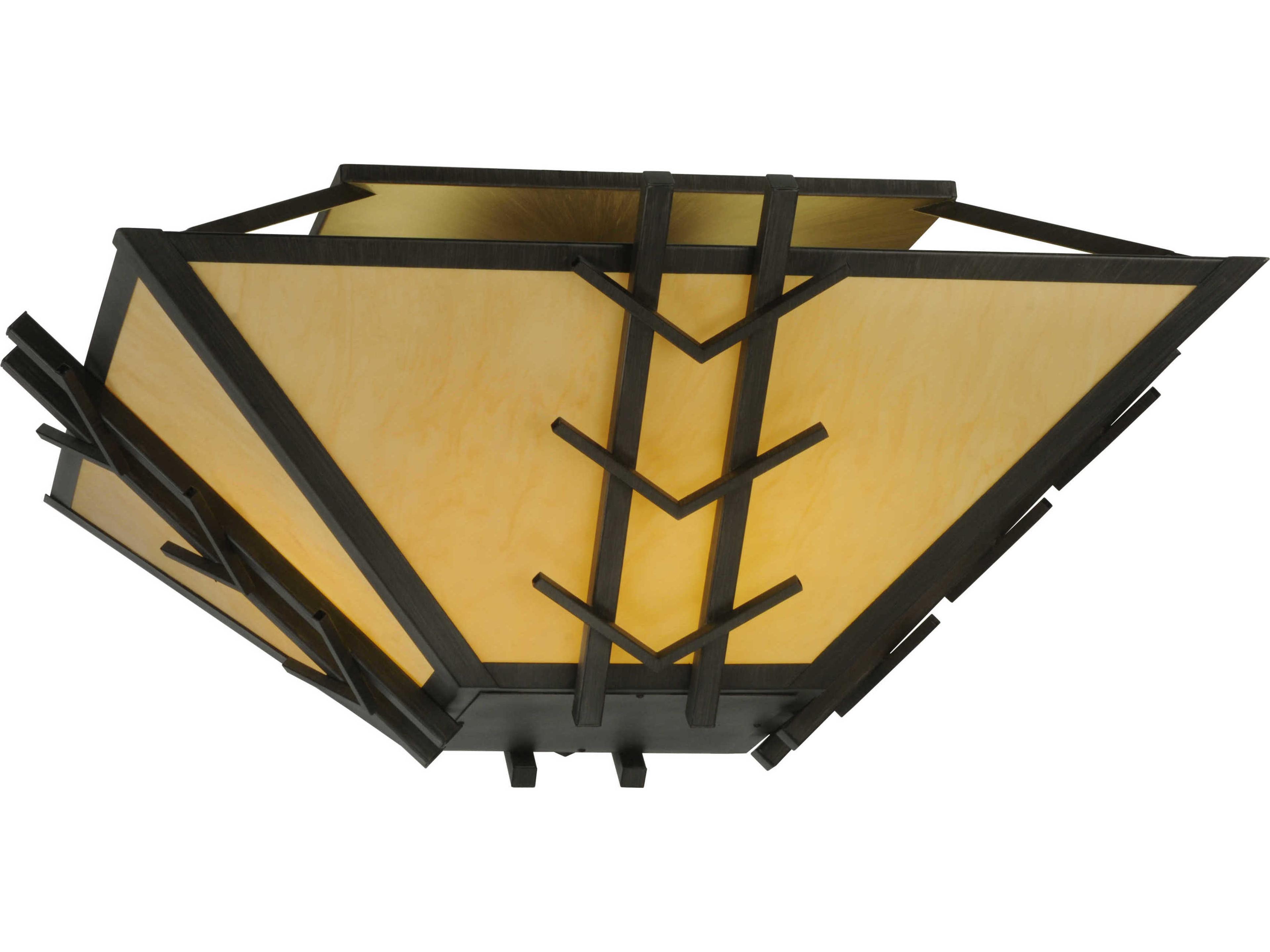 Turk 8-Light Black Gold Semi Flush Mount