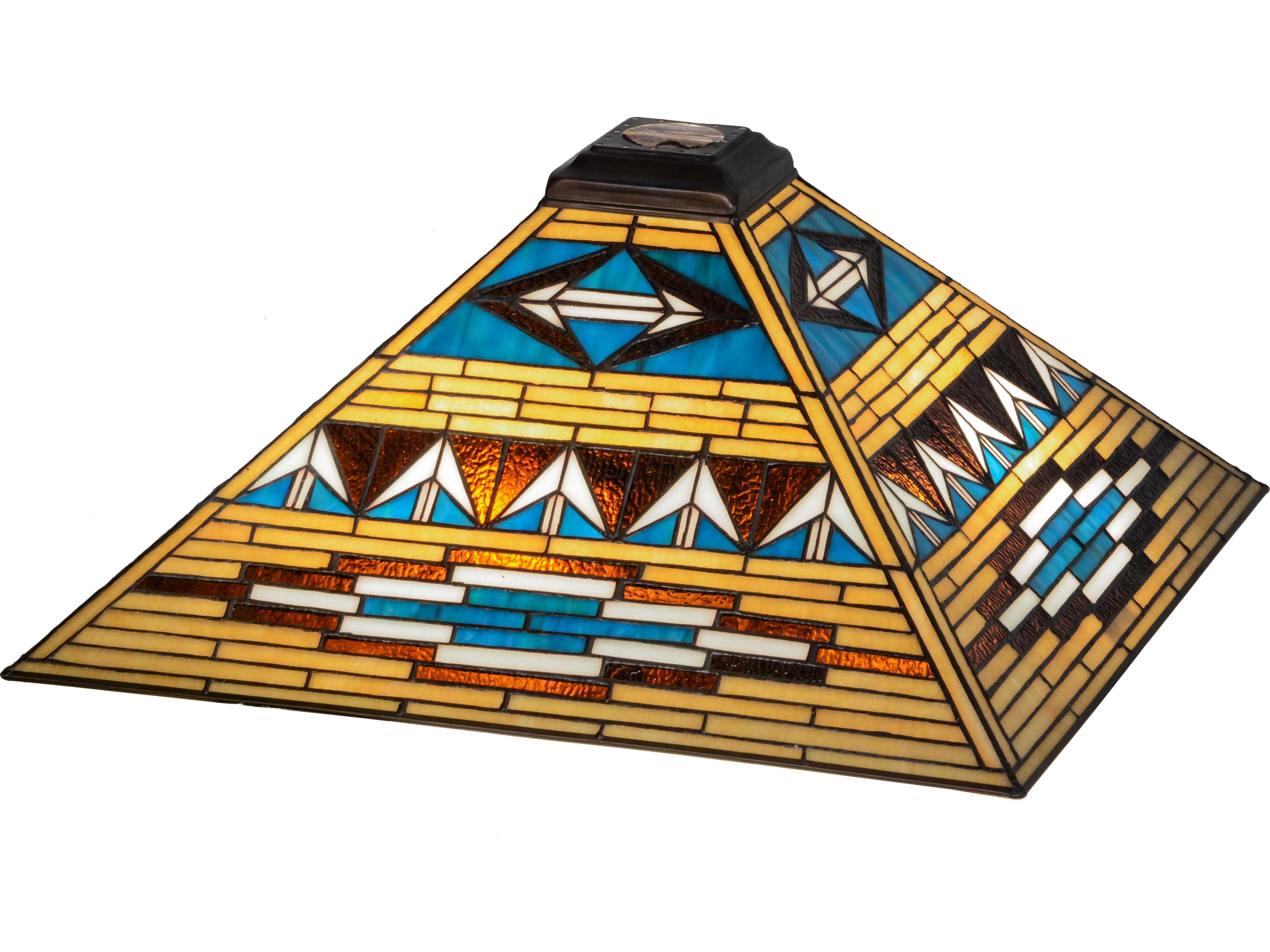 Lighting Valencia Mission Ebna Amber Shade