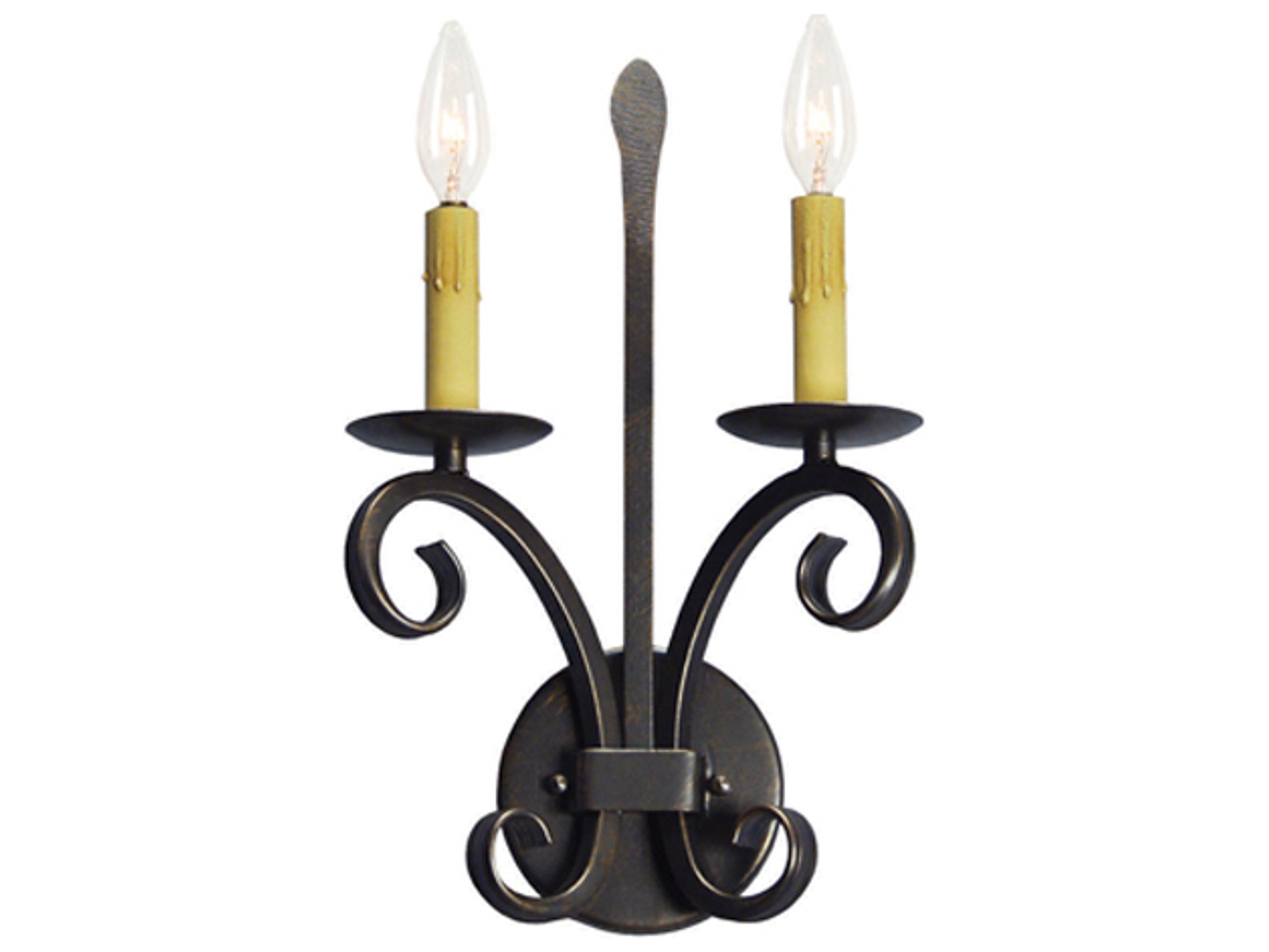 Valetta 2-Light Brown Wall Sconce