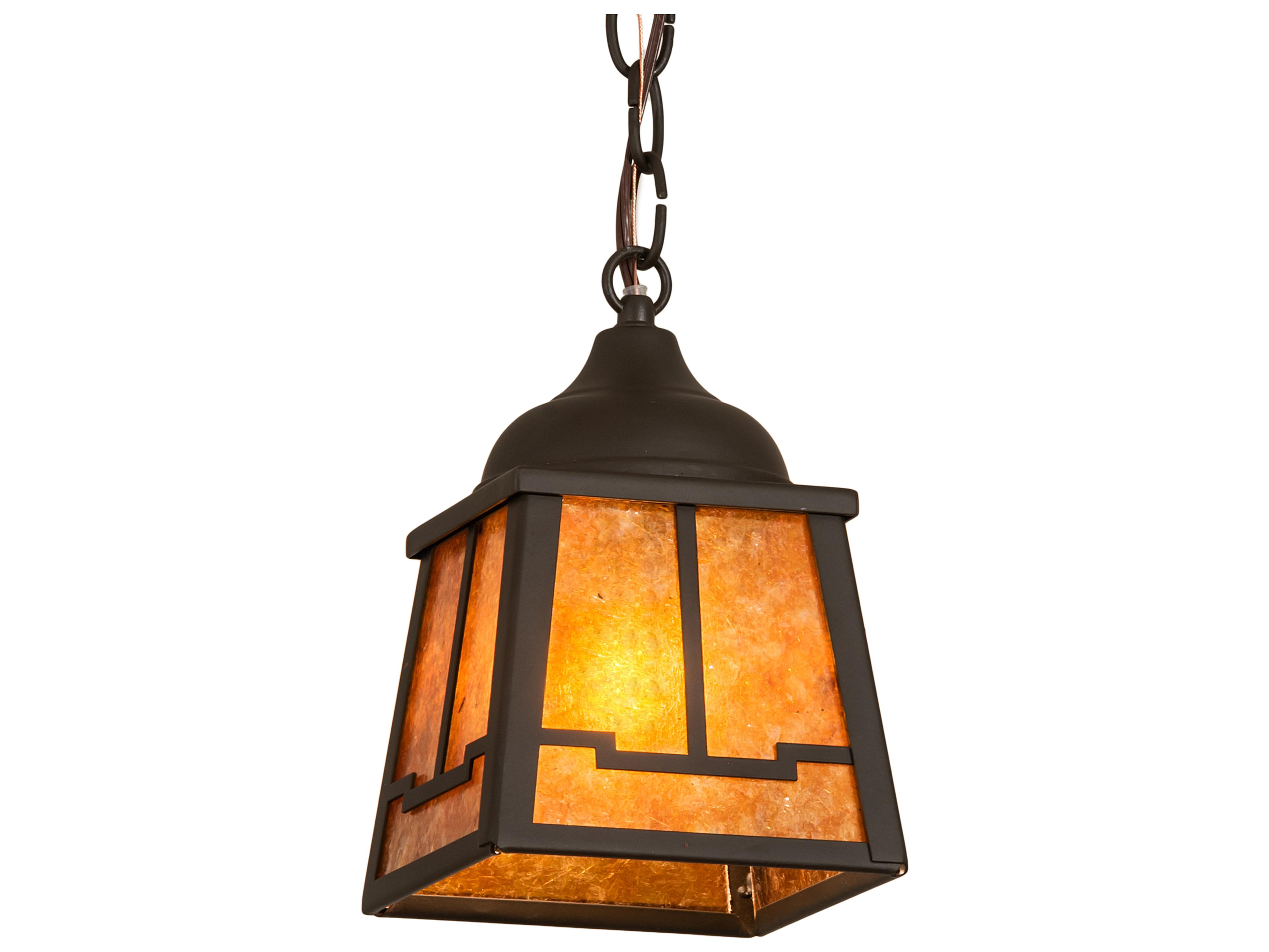 Valley View 1-Light Oil Rubbed Bronze Brown Lantern Mini Pendant