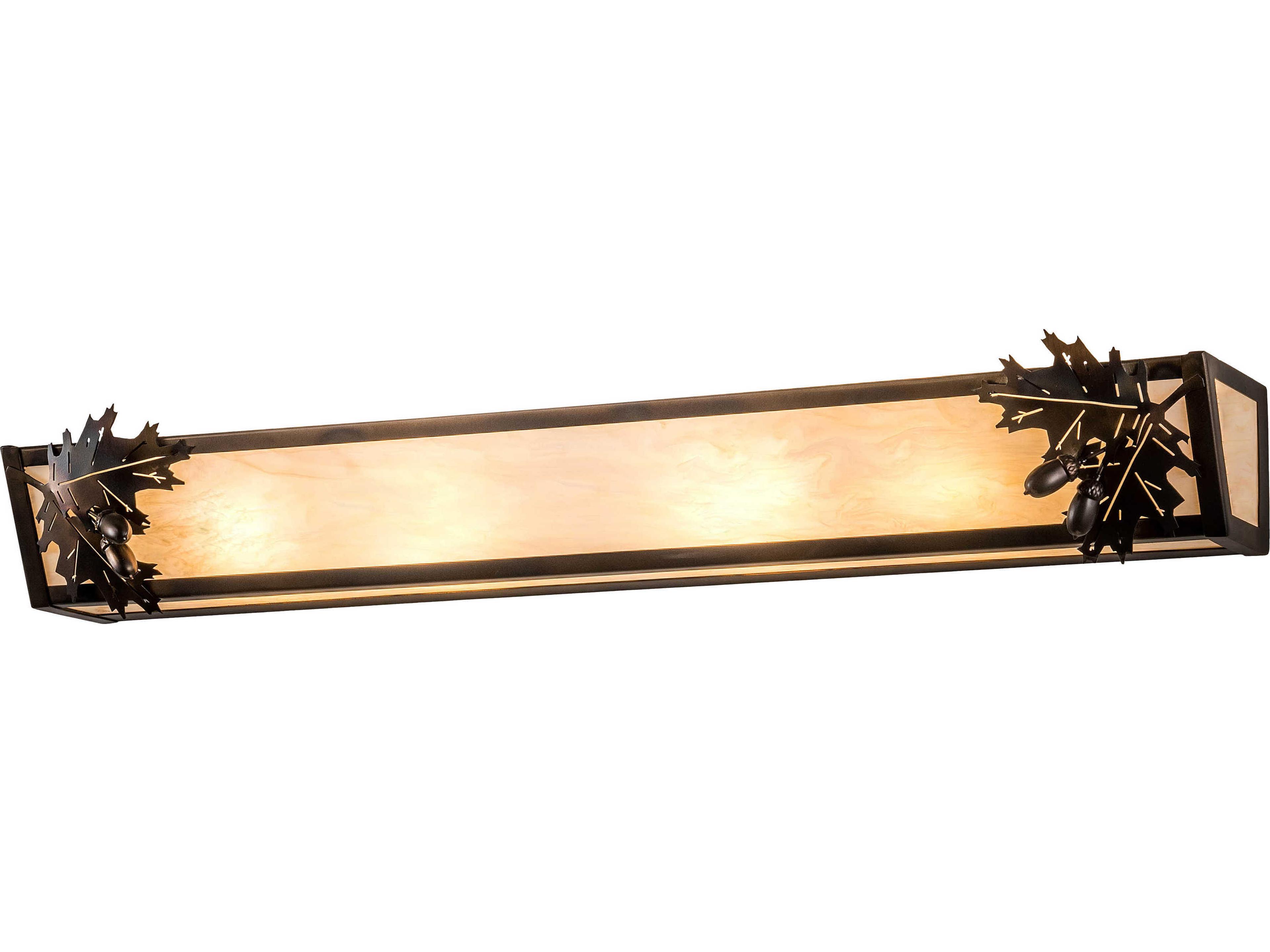 Oak Leaf & Acorn 4-Light Copper Vanity Light