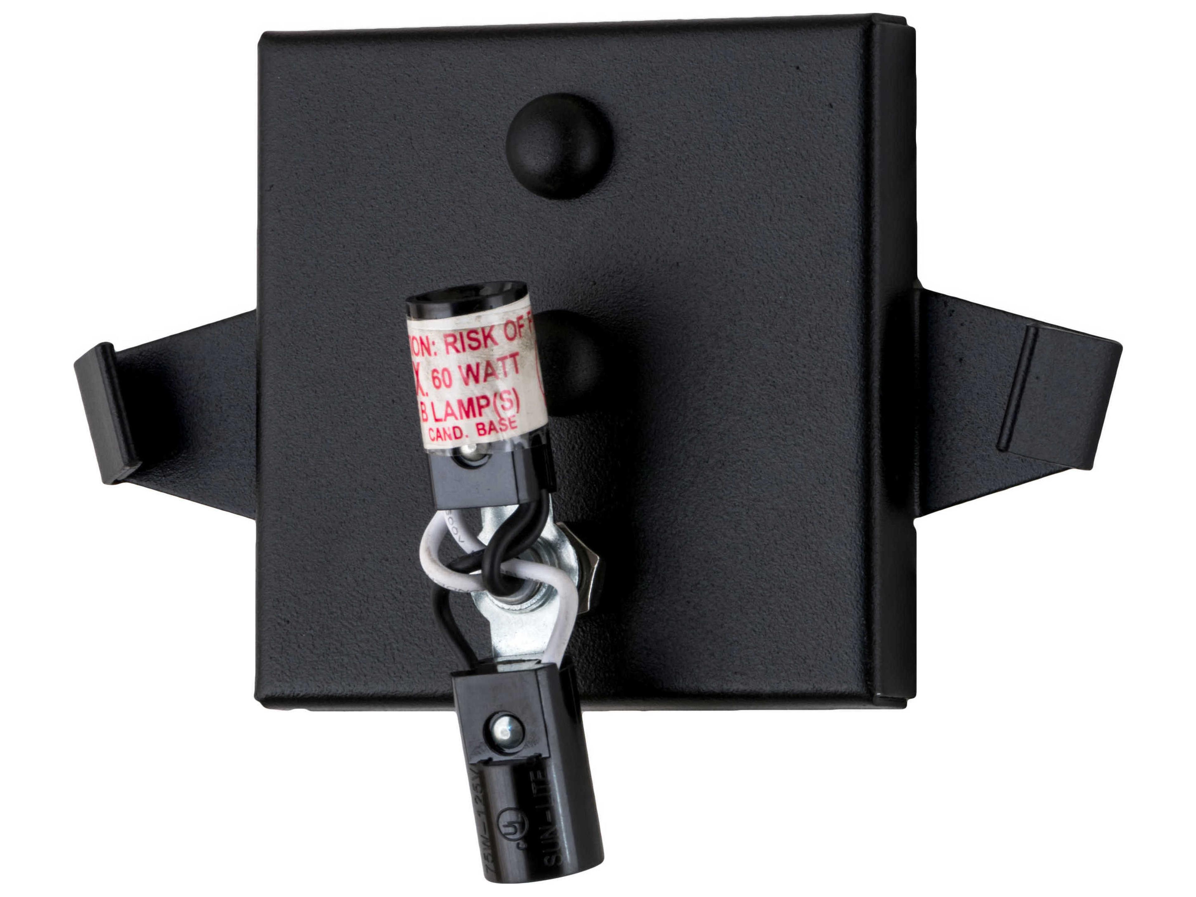 Meyda Vanity Black 6" Wall Sconce Backplate