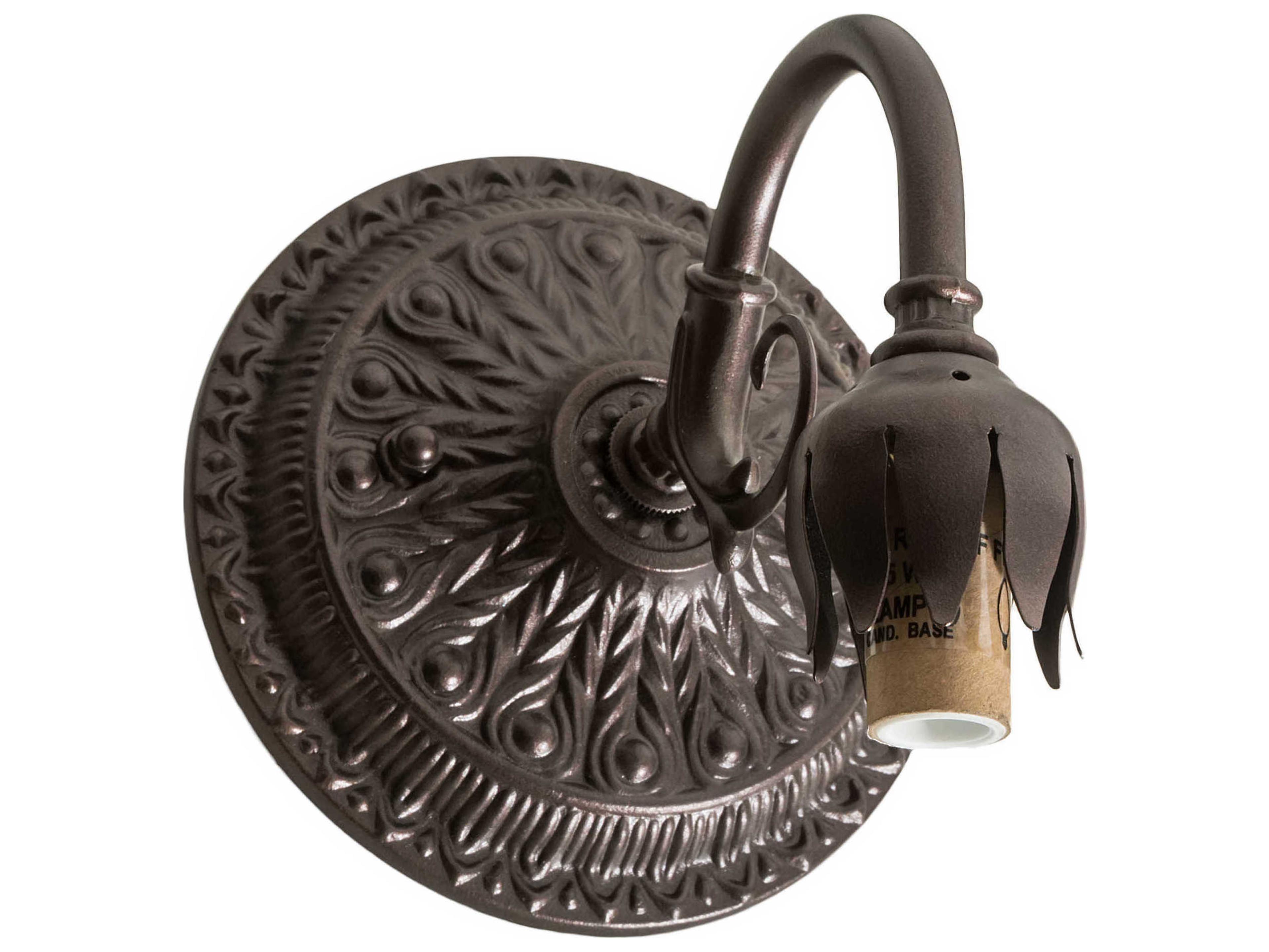 1-Light Mahogany Bronze Wall Sconce