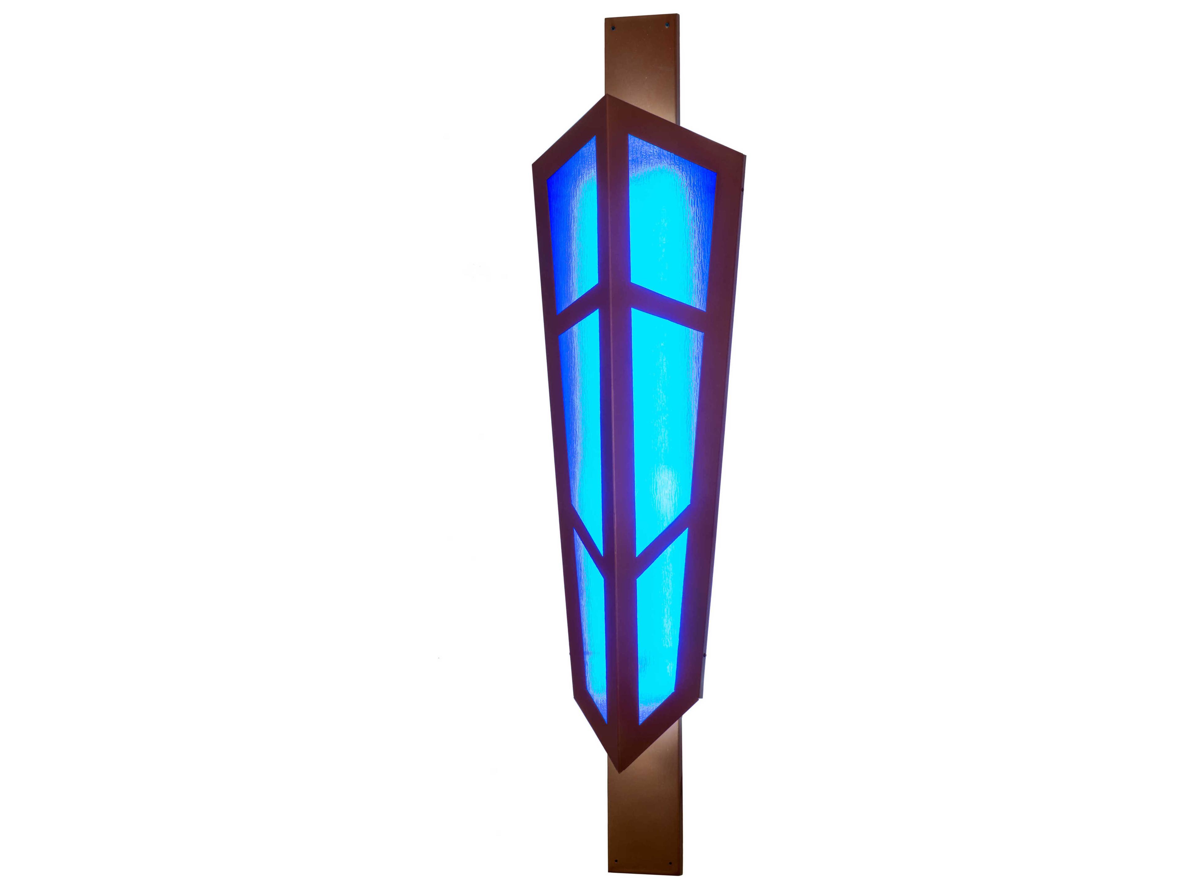 Deep Polaris Led led Blue Glass Wall Sconce