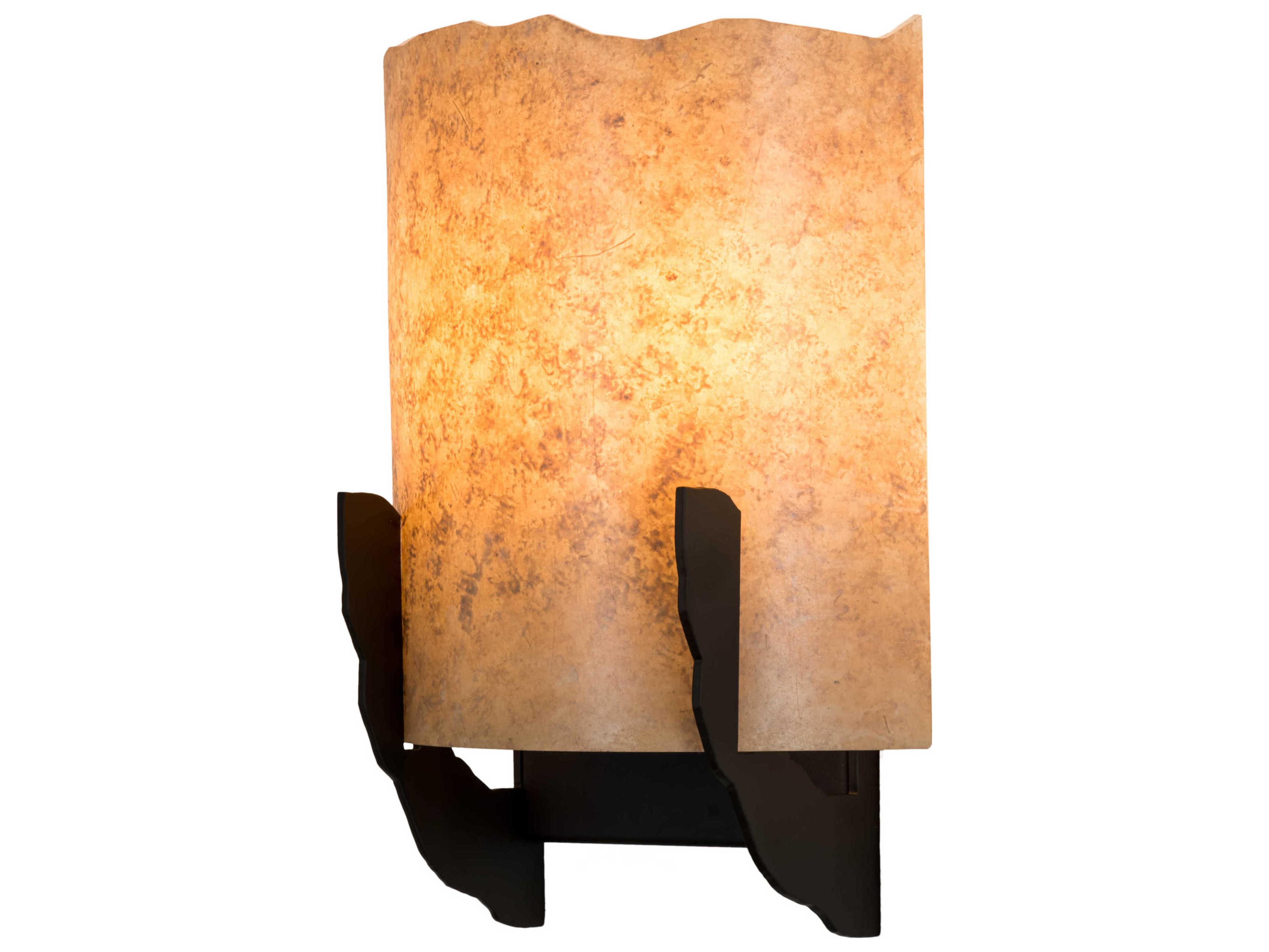 2-Light Bronze Glass Wall Sconce