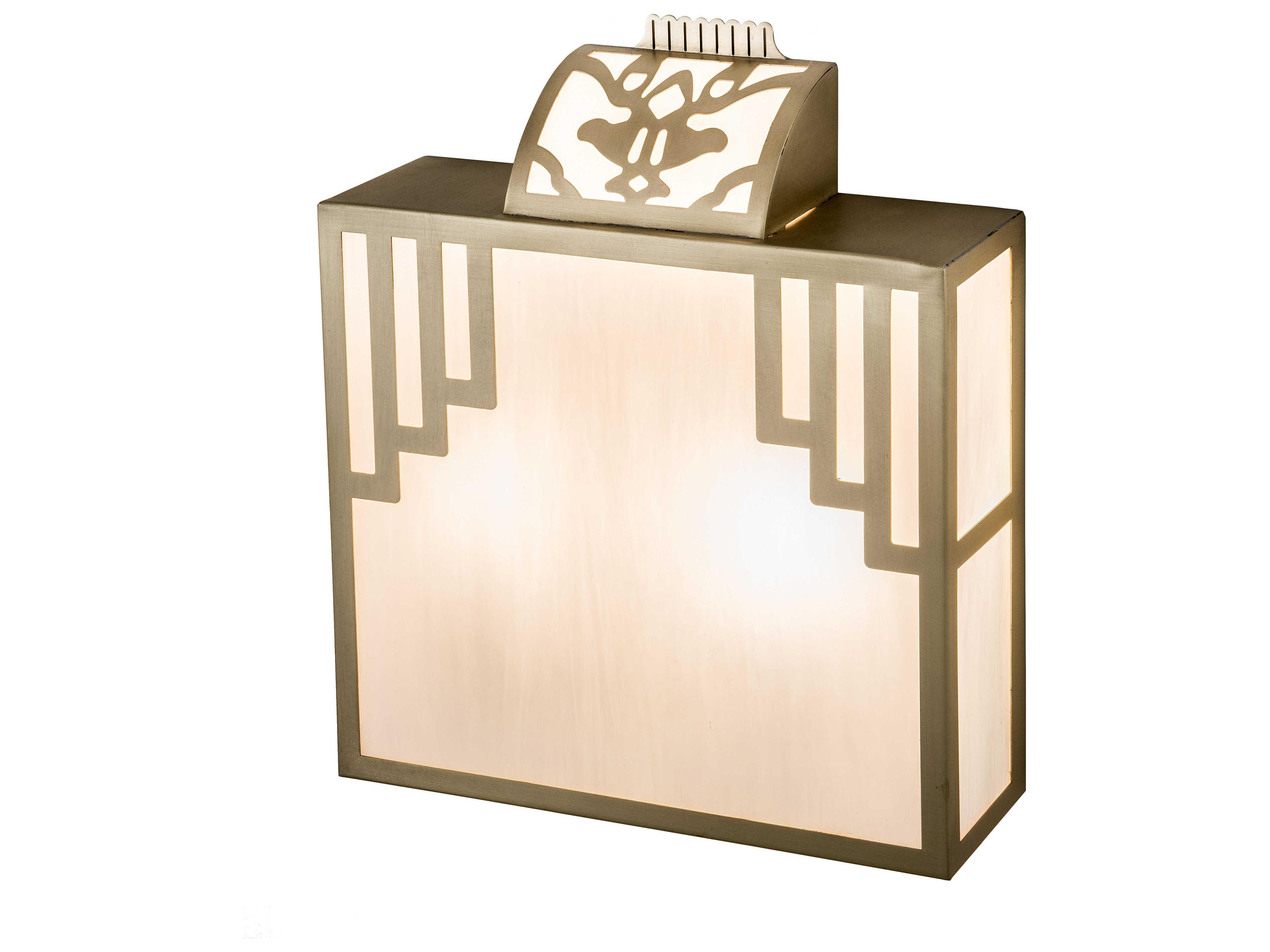 2-Light Brass Glass Wall Sconce