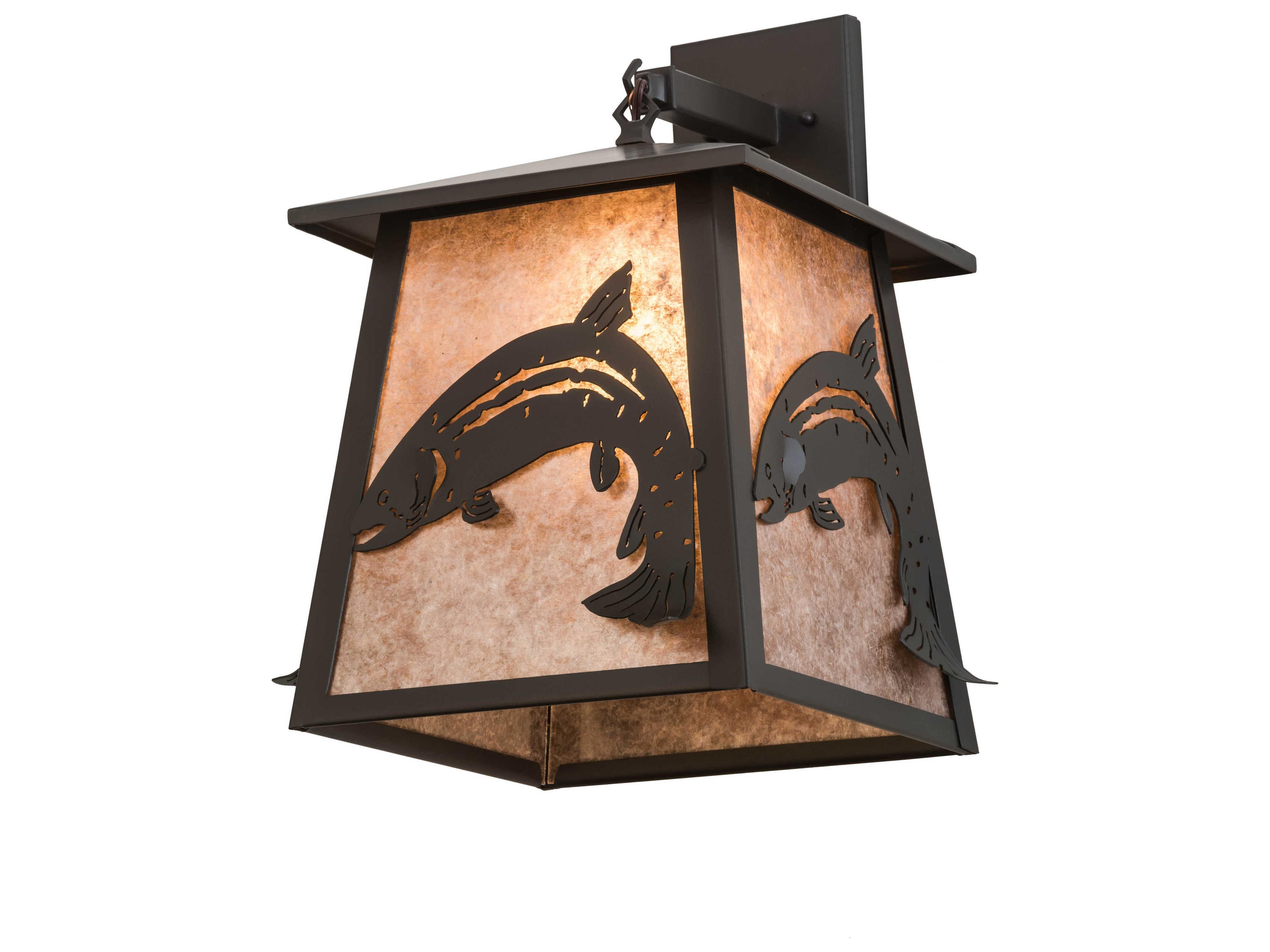 Meyda 1-Light Bronze Glass Wall Sconce